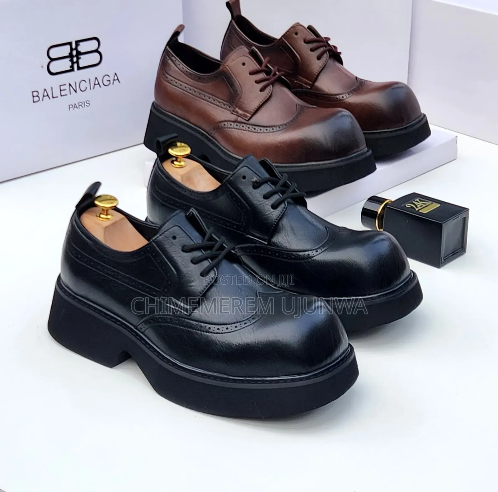 Brown and Black Chunky Shoe