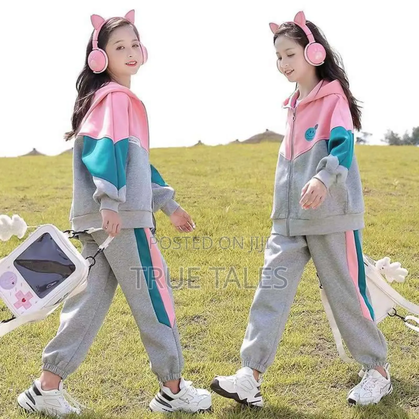 Turkey Girls Colourful Joggers And Hoodies Set Ages 4 To 12 Years