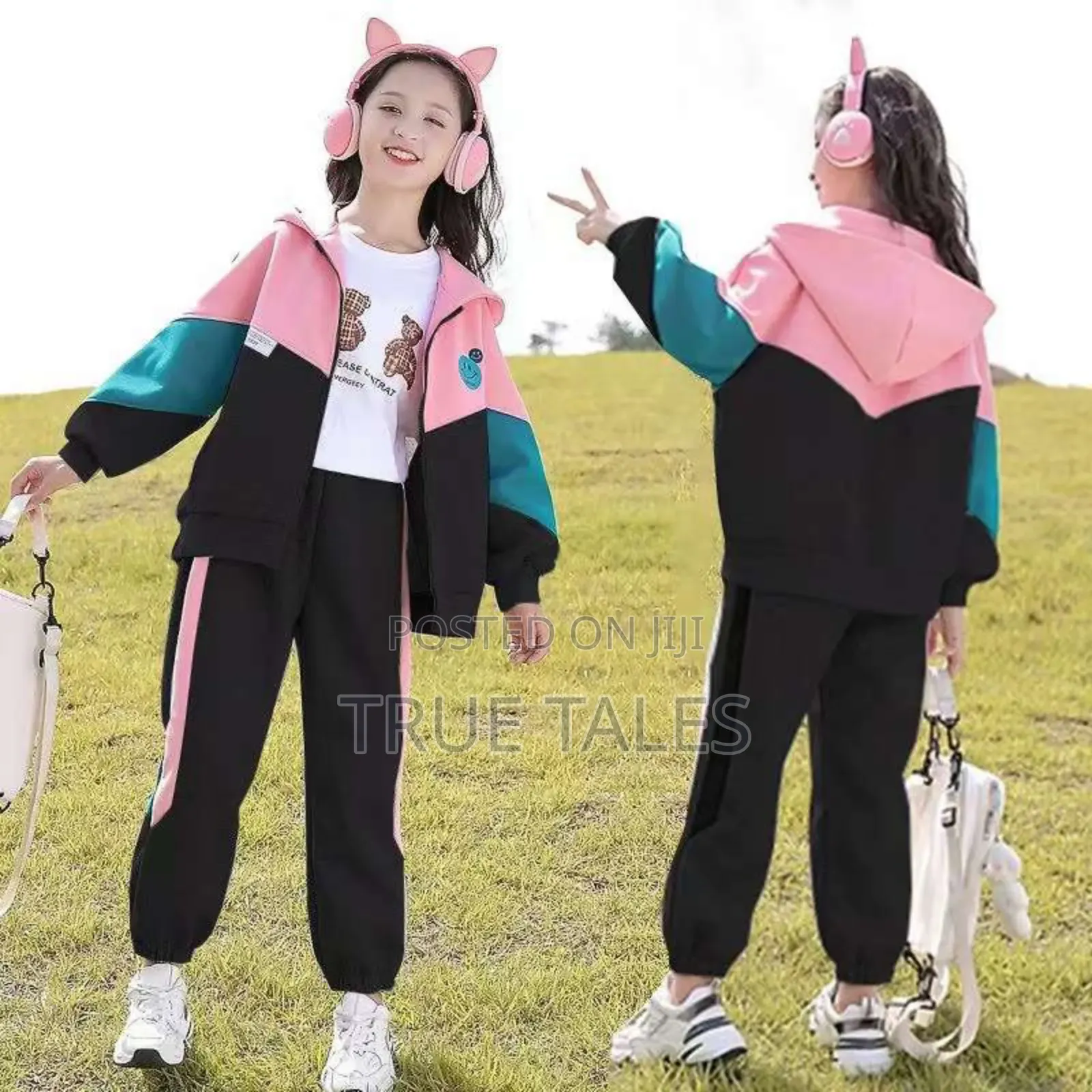 Turkey Girls Colourful Joggers And Hoodies Set Ages 4 To 12 Years