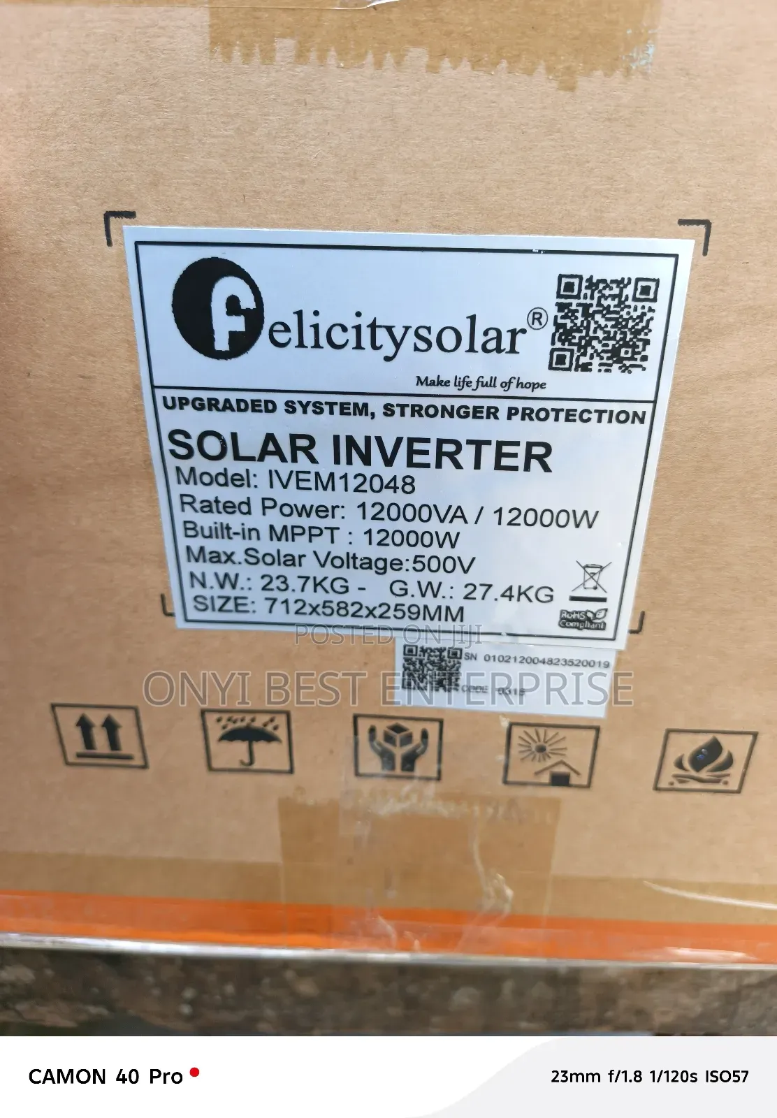Felicity Solar Hybrid Inverter 12kva 48v