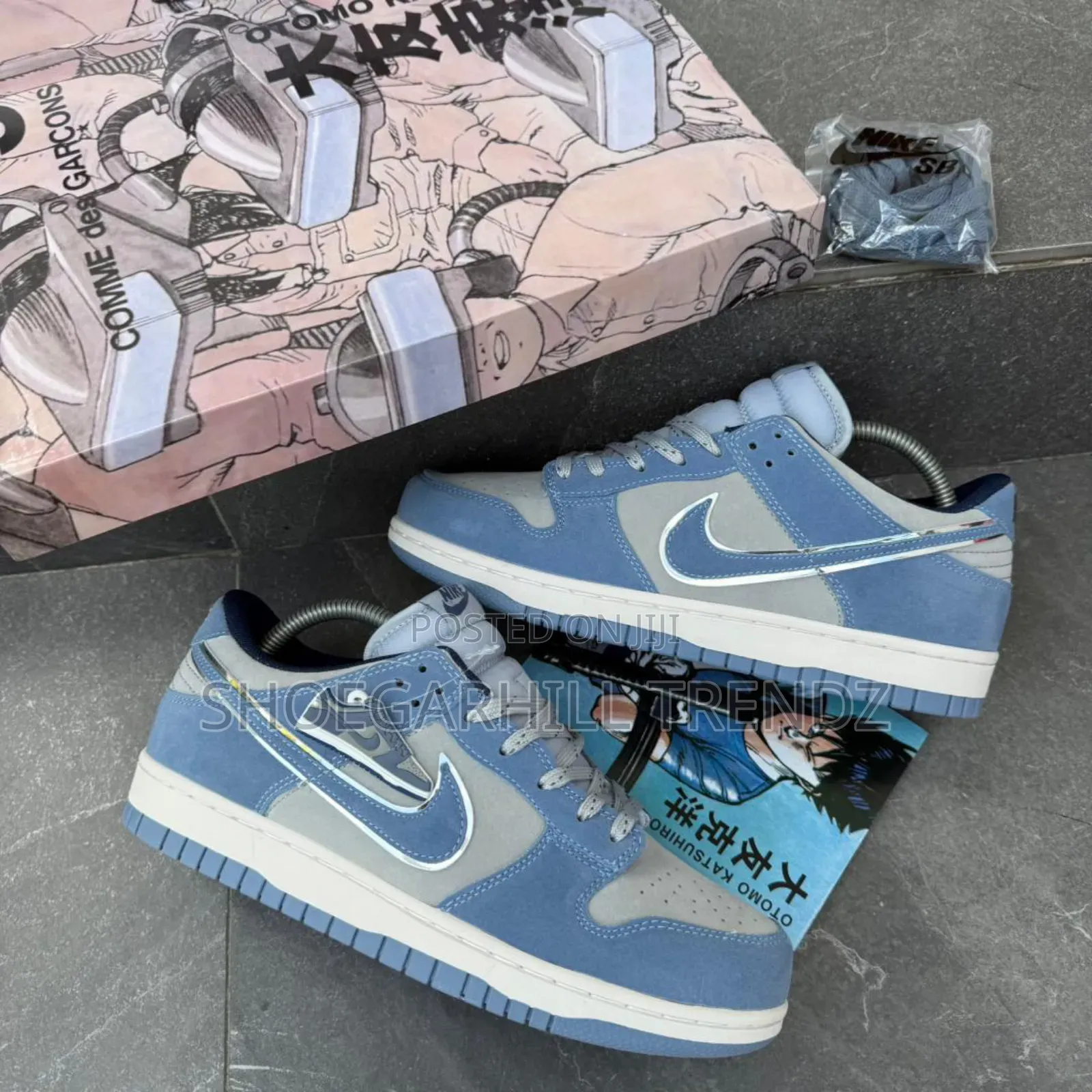 Nike Sb Dunk Cool Blue Sneakers Size 38-48