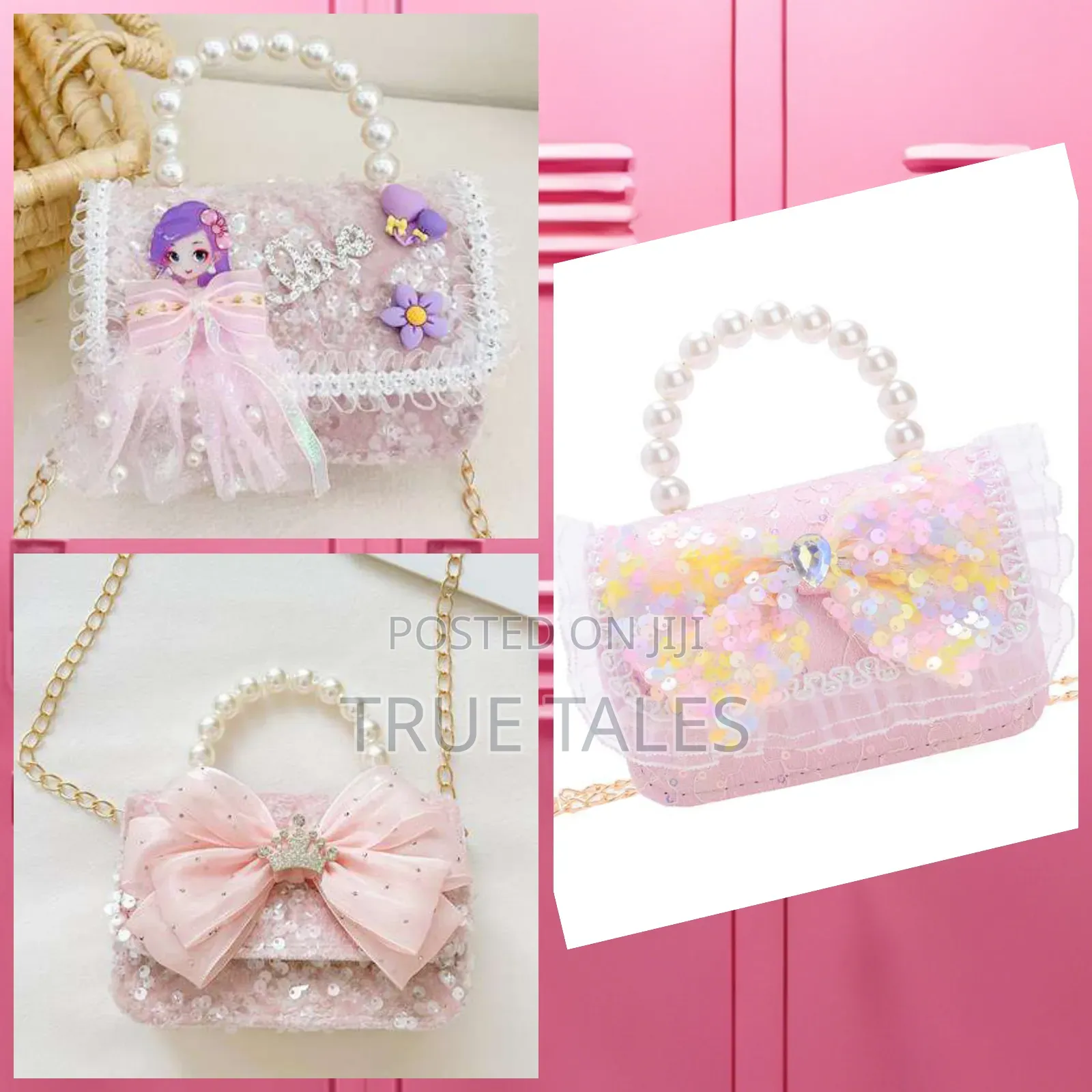 Quality Girls Sequins, Pearl and Diamante Stones Embellished Handbags