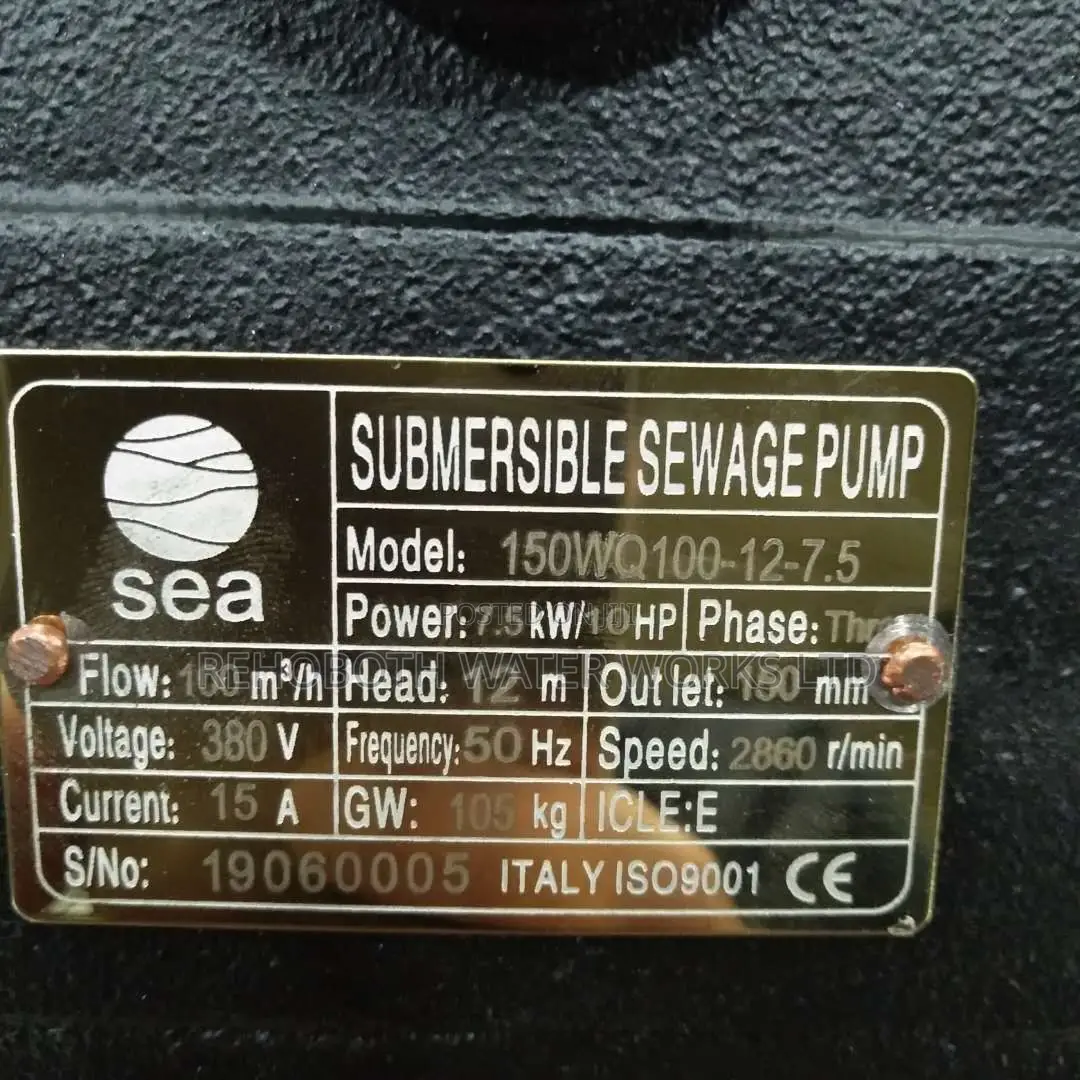 Sea Sewage Pump