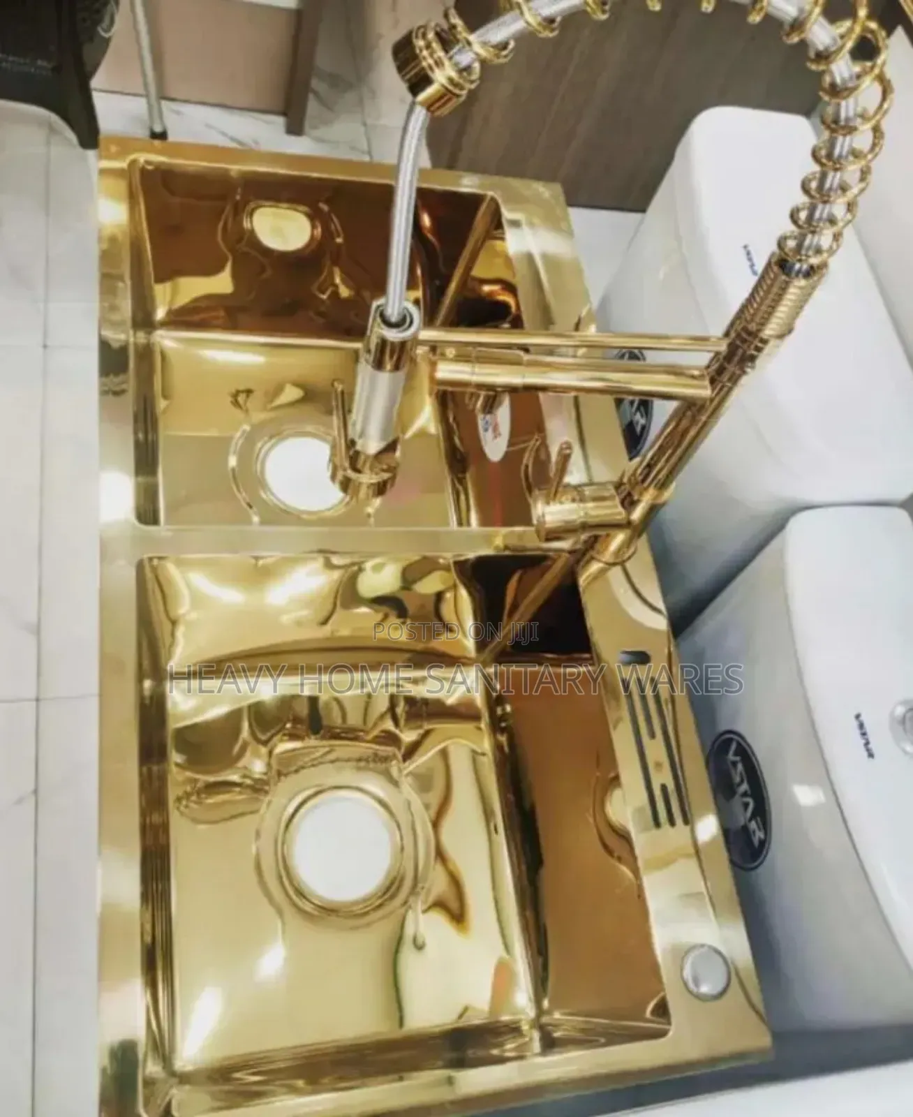 Mirror Gold Kitchen Sink