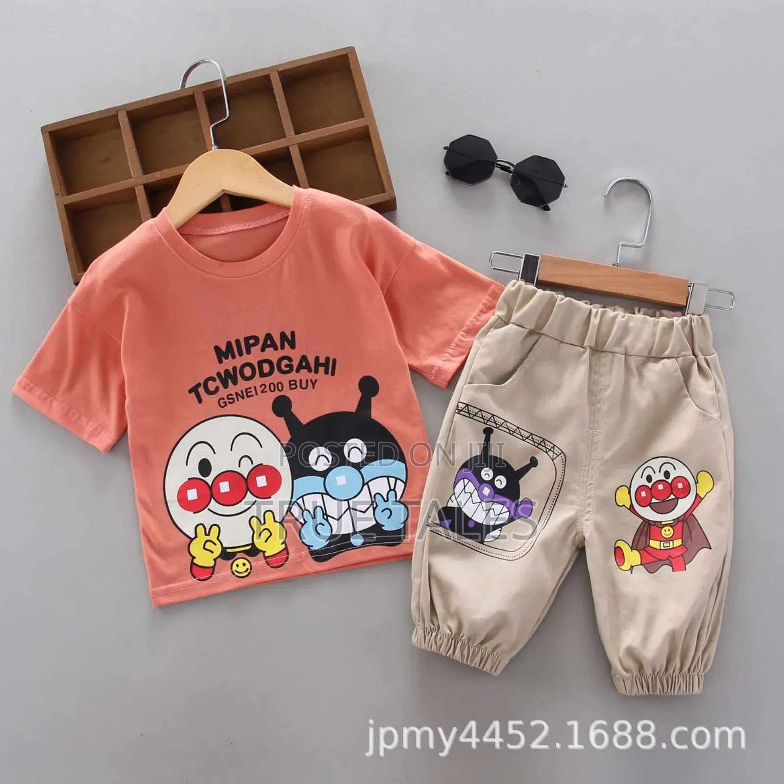 Cartoon Shorts And Top Set For Kids Aged 6 Months To 2 Years
