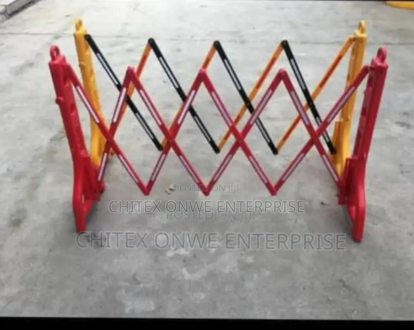 Expandable Plastic Safety Barricade.