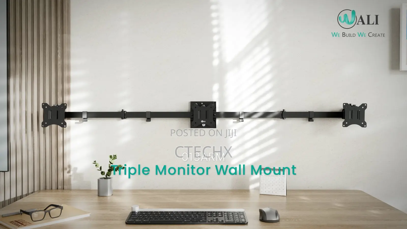 Wali Triple Monitor Wall Mount for 17 to 32 Inch