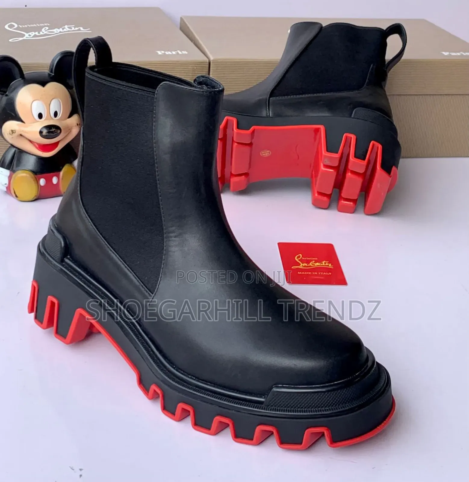 Men Luxury Ankle Boot With Chunky Sole
