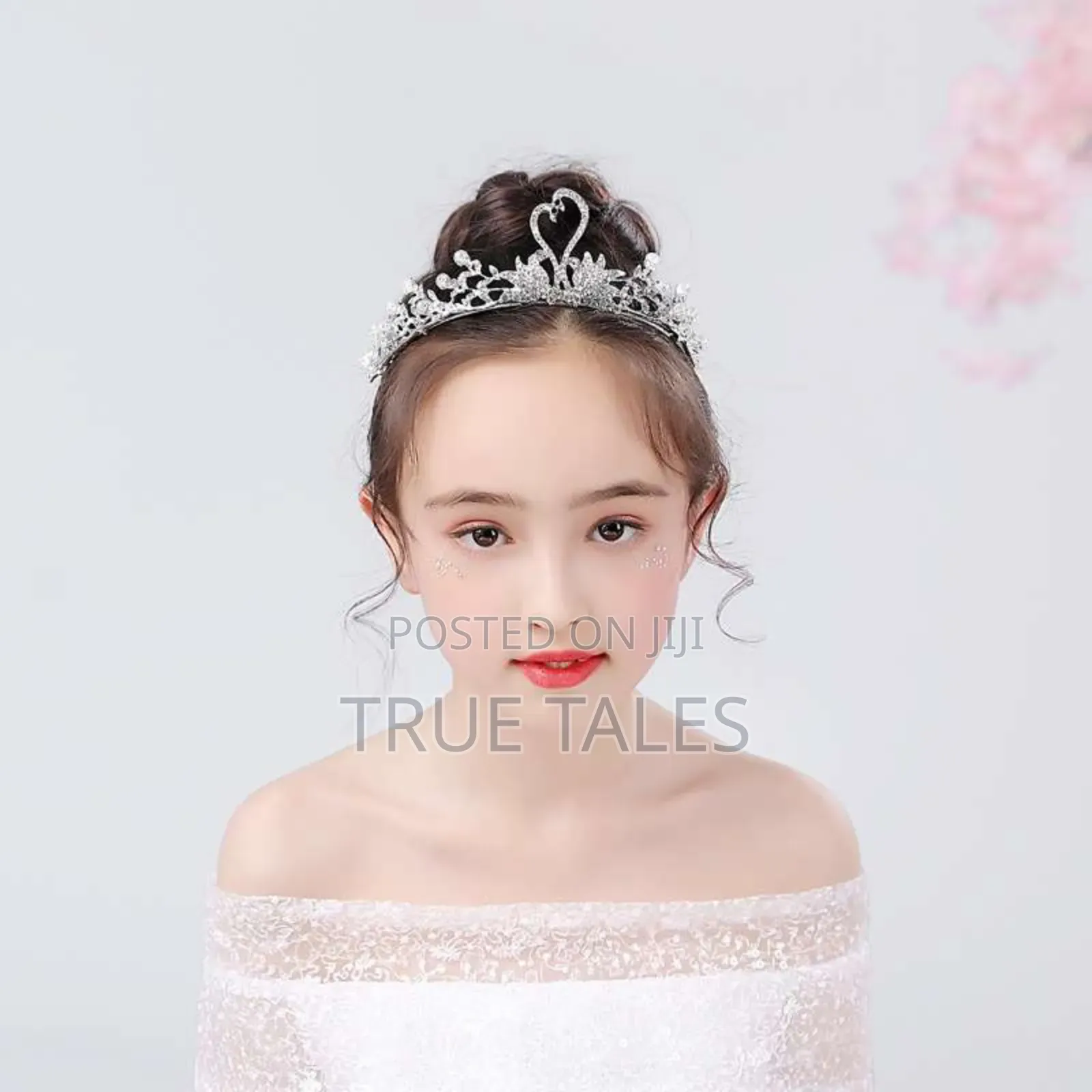Girls Swan Silver Crystal Tiara Hair Crown