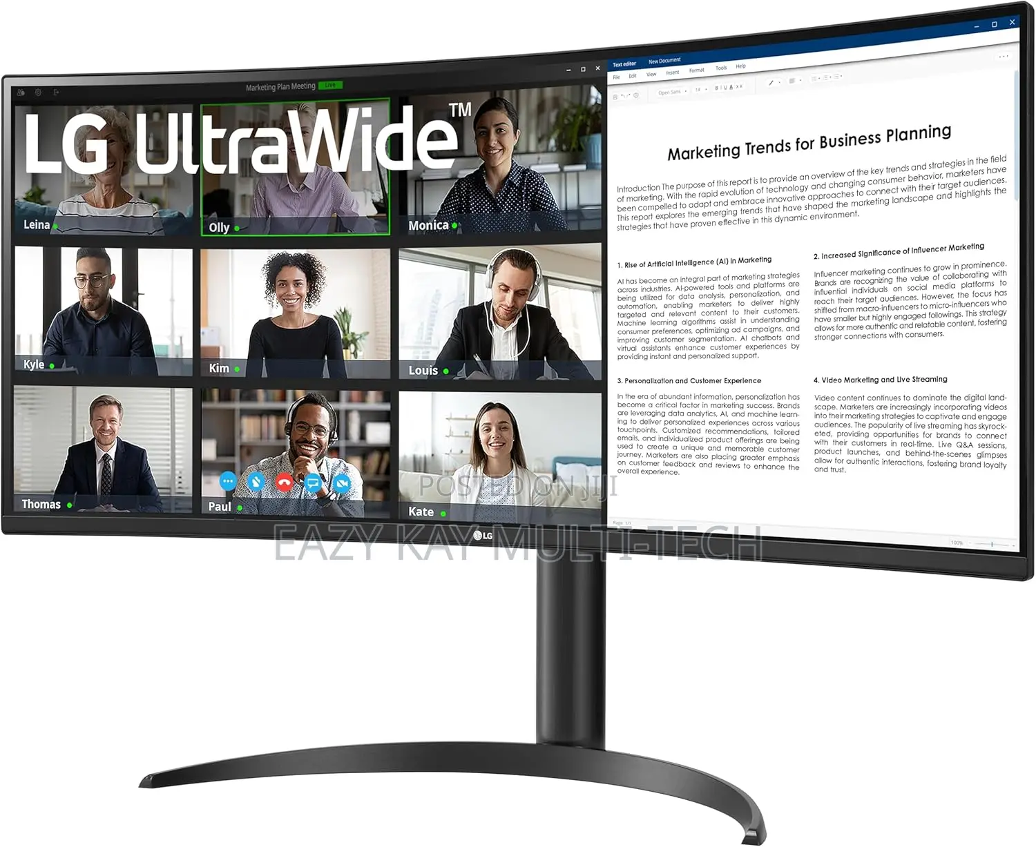 34 Inch Curved Ultrawide QHD 160hz Usb Type-C Monitor With Speaker