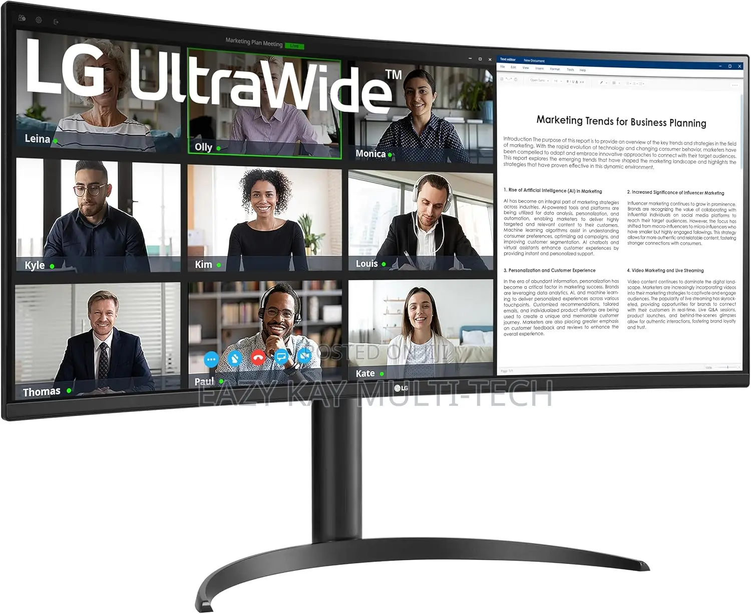 34 Inch Curved Ultrawide QHD 160hz Usb Type-C Monitor With Speaker