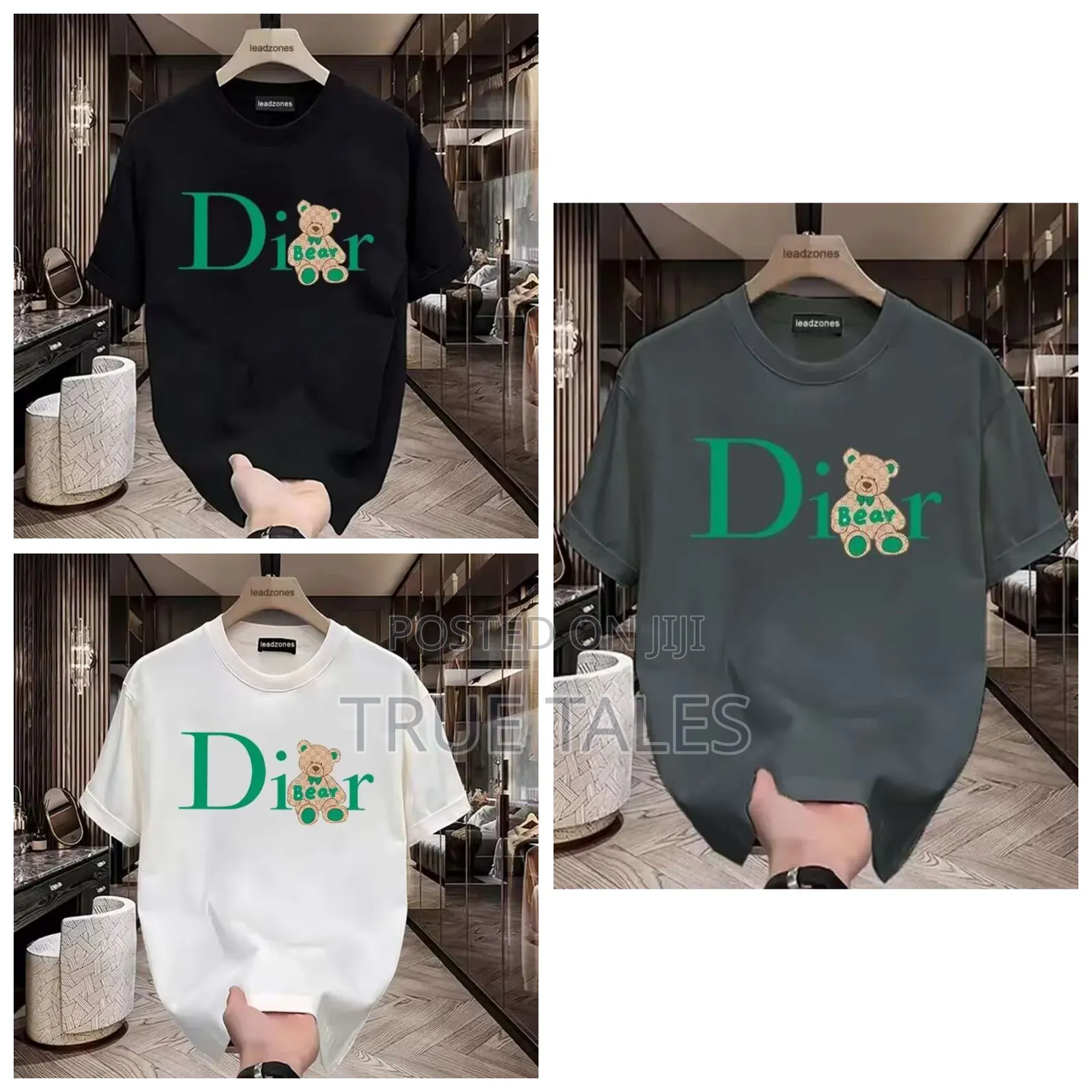 Classy Quality Dior Unisex Men's And Women's Round Neck Tops