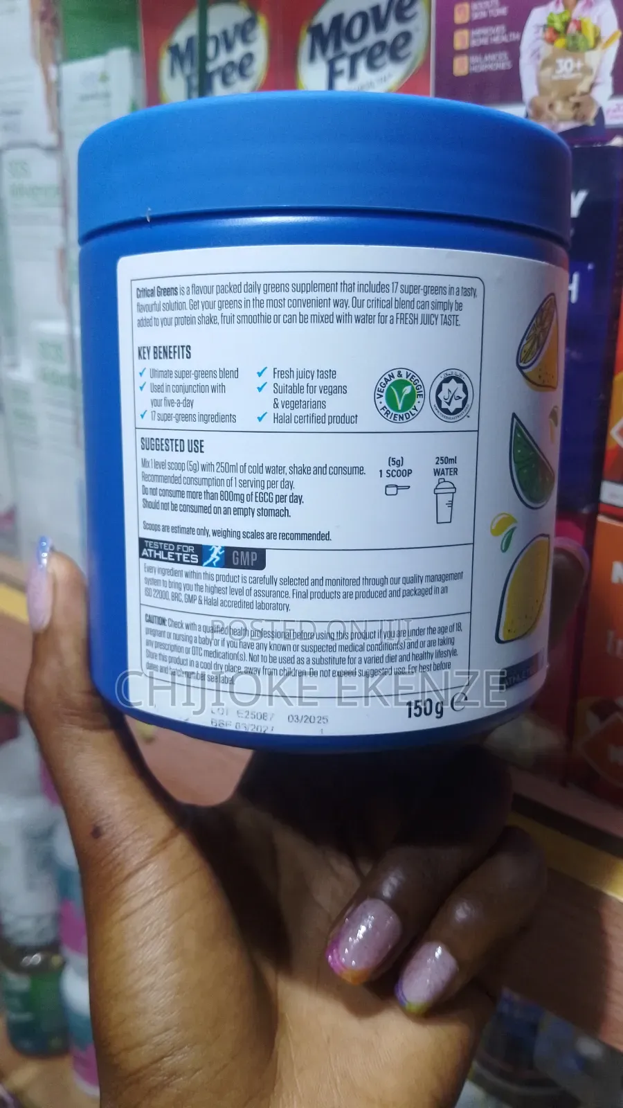 Applied Nutrition Critical Greens Lemon and Lime Flavored 30 Servings