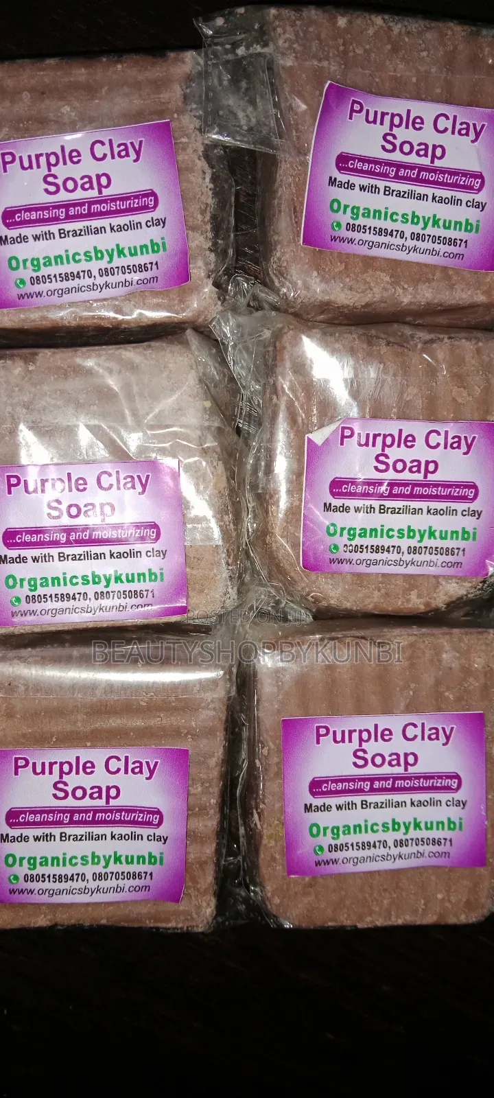 Purple Clay Handmade Anti-aging Bar Soap 220g