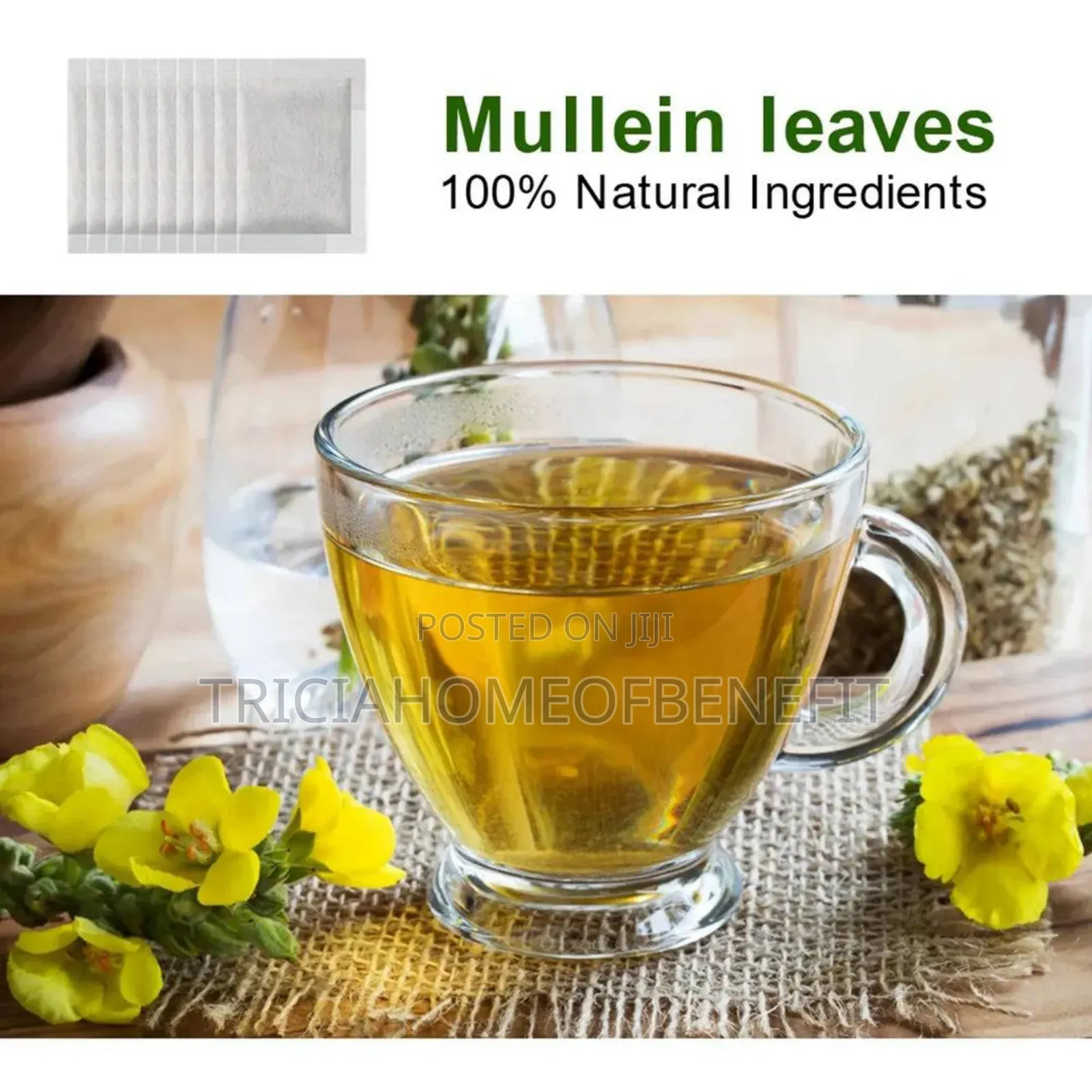 🌿 Mullein Leaf Tea – Natural Lung Cleanser