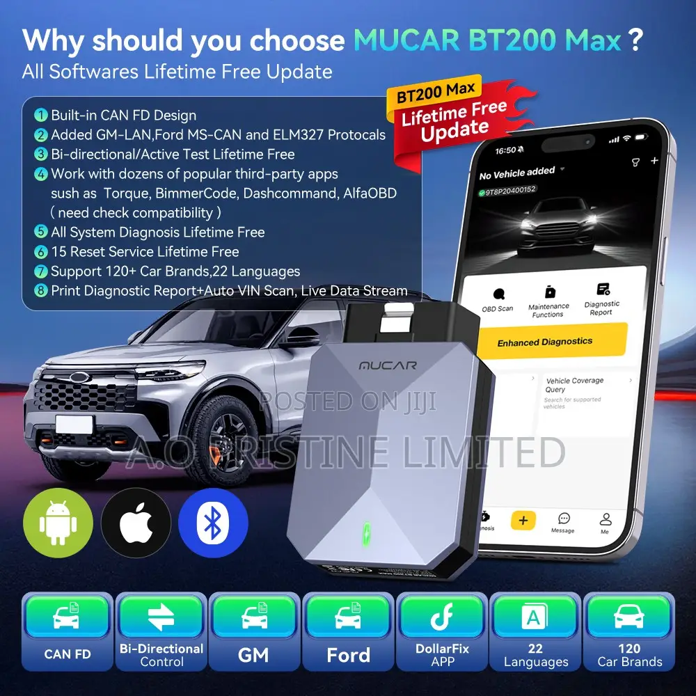 Mucar Bt200 Max Professional Ai Car Scanner