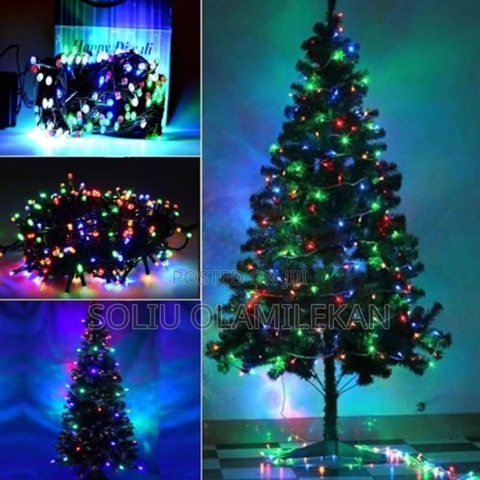 6ft Christmas Tree + Multicolor Christmas Lights