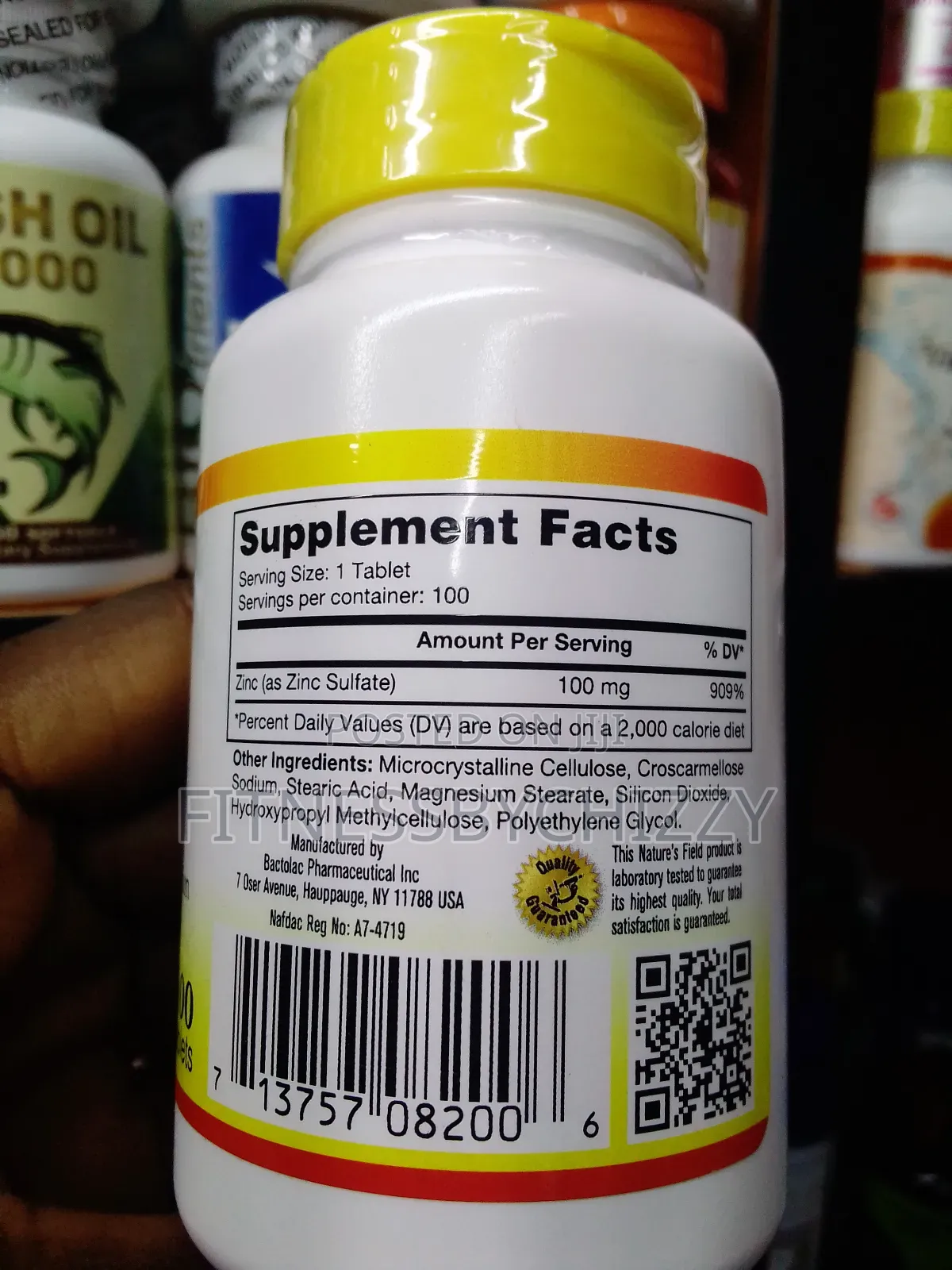 Nature's Field Zinc 100mg X 100 Tablets