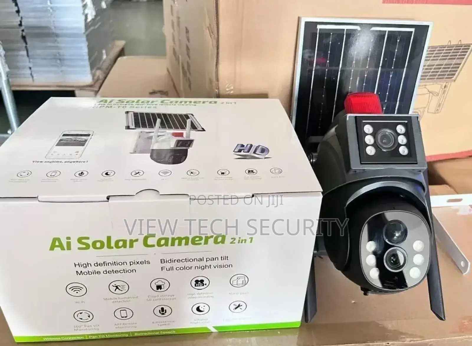 CCTV Dual Lenses Solar Camera Sim Enabled