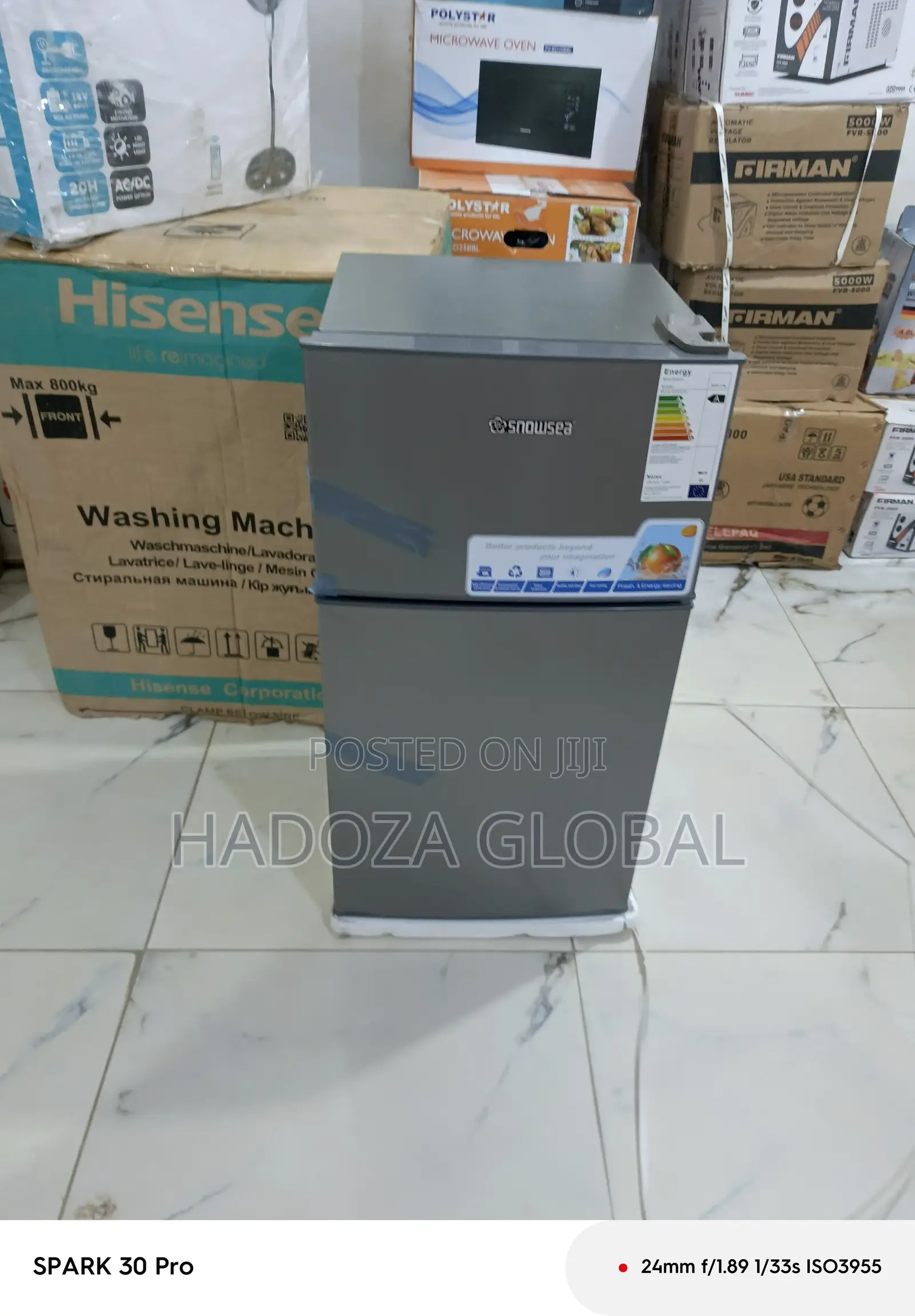 Snowsea Double Door Fridge – 136l (Low Noise)