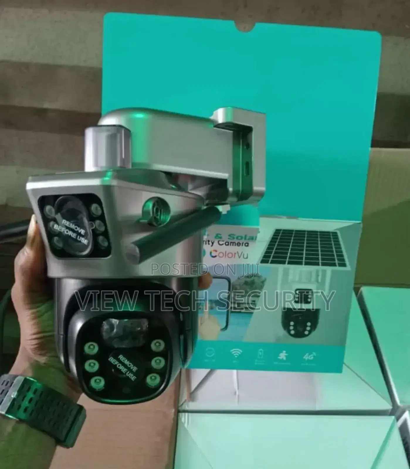 Dual Lenses Solar CCTV Camera With Sim Slot 4g