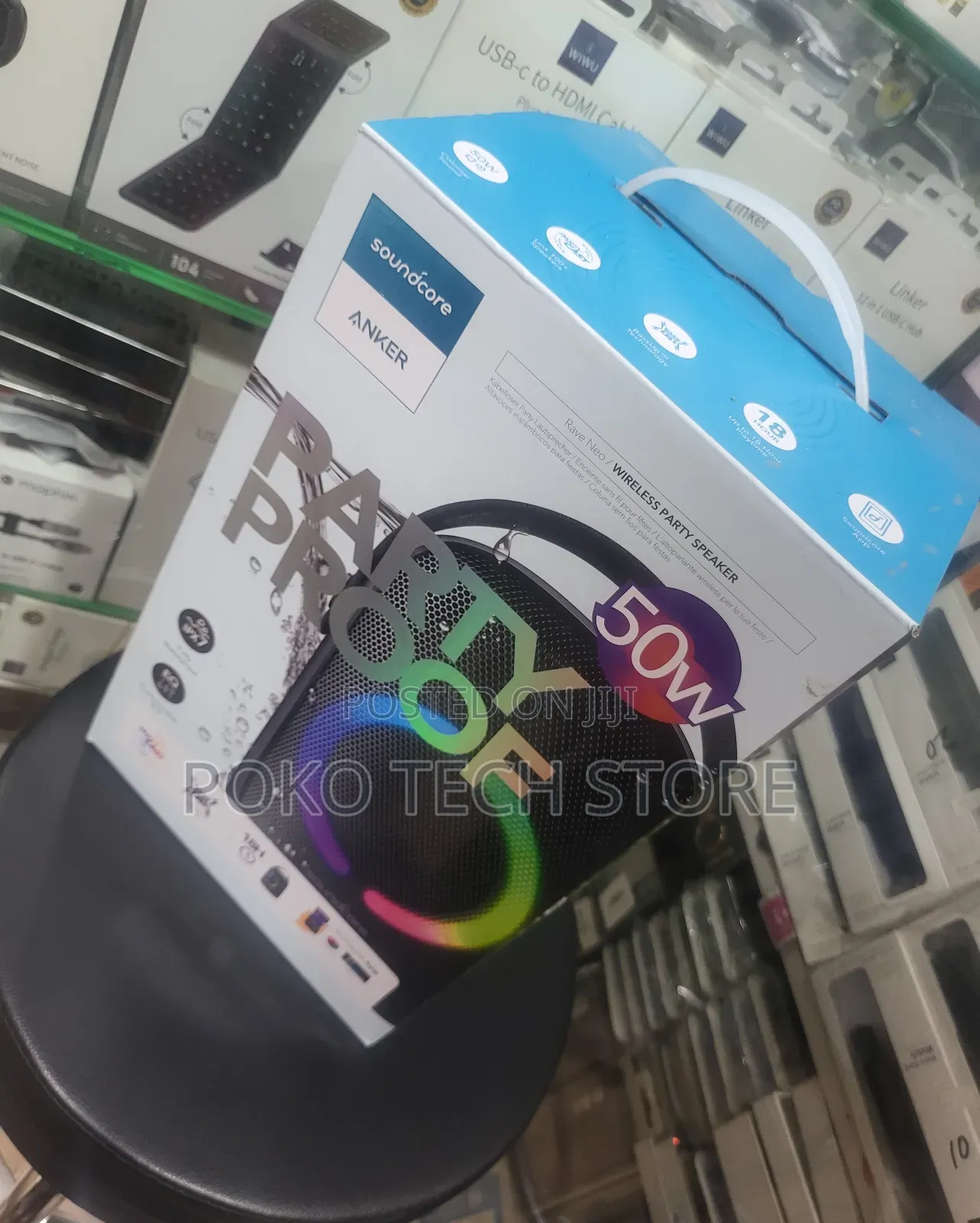 Anker Soundcore Rave Neo Portable Speaker.