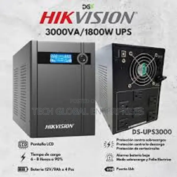 Hikvision Ds-Ups3000 Intelligent Line-Interactive Ups (3000va / 1800w)