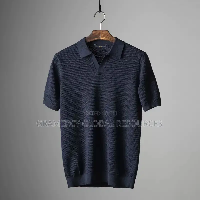 High Quality Knitted Polo Shirt Old Money Style