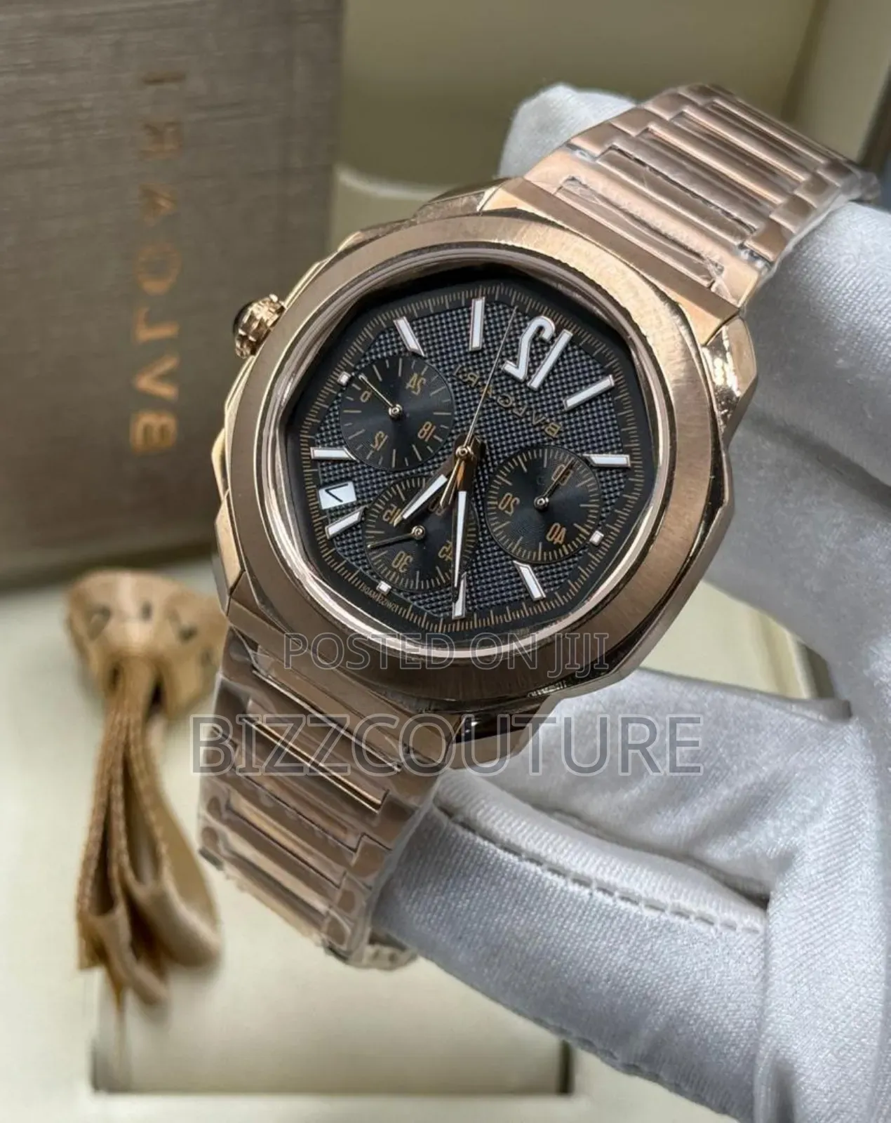 Original Bvlgari Gold Stainless Steel Quartz Calendar Watch