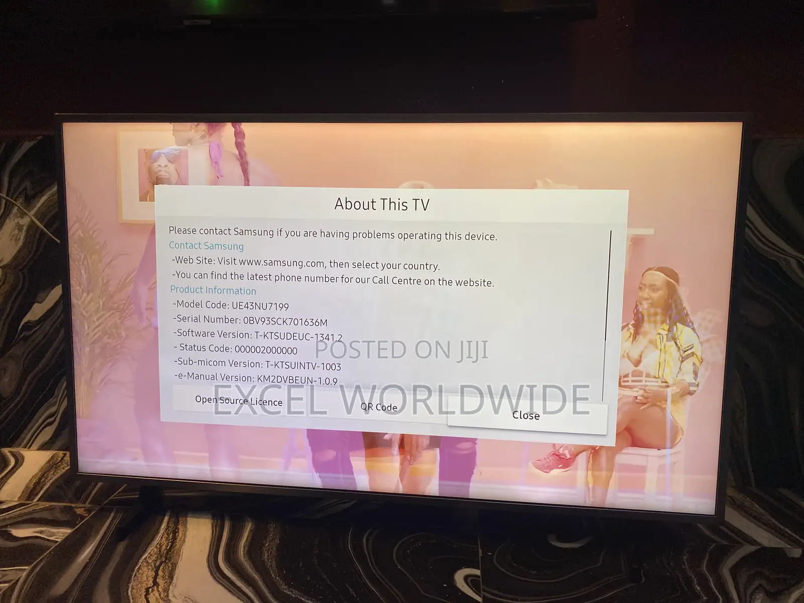 Certified 43”Inches Samsung Ultra Slim Smart Tv With Smart Share