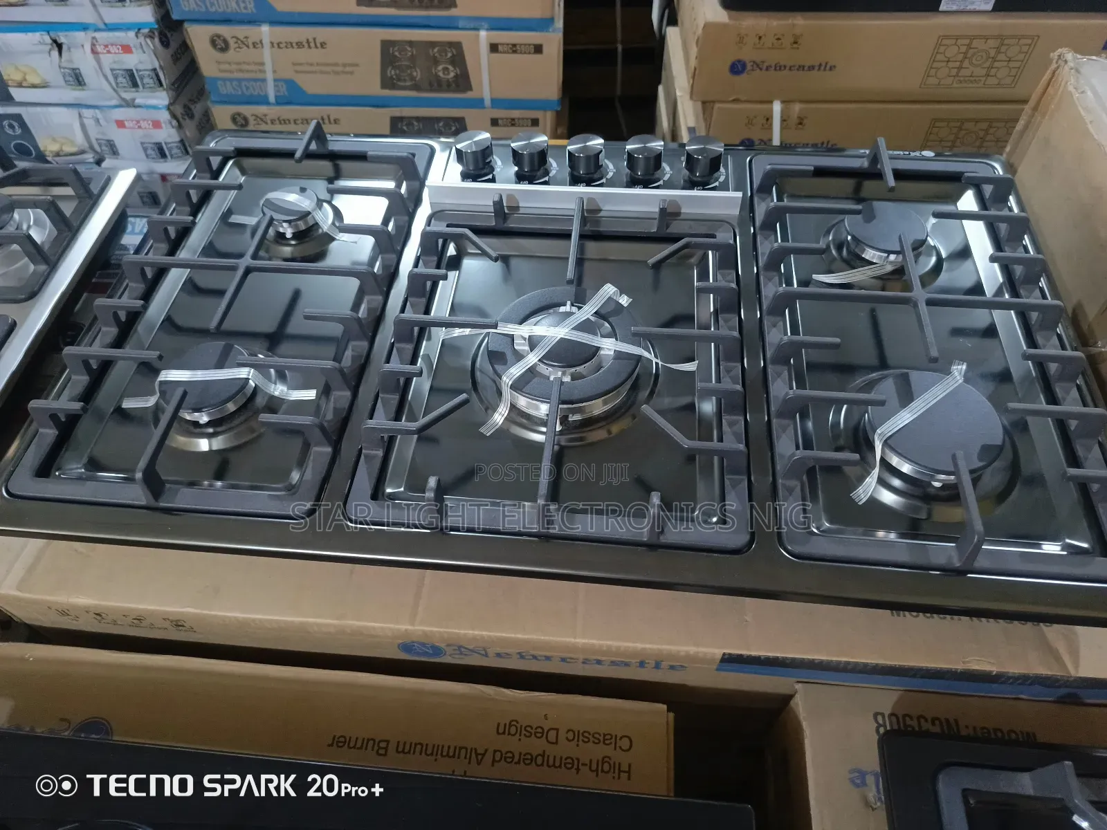 5 Gas Burners Built-in Stainless Newcastle