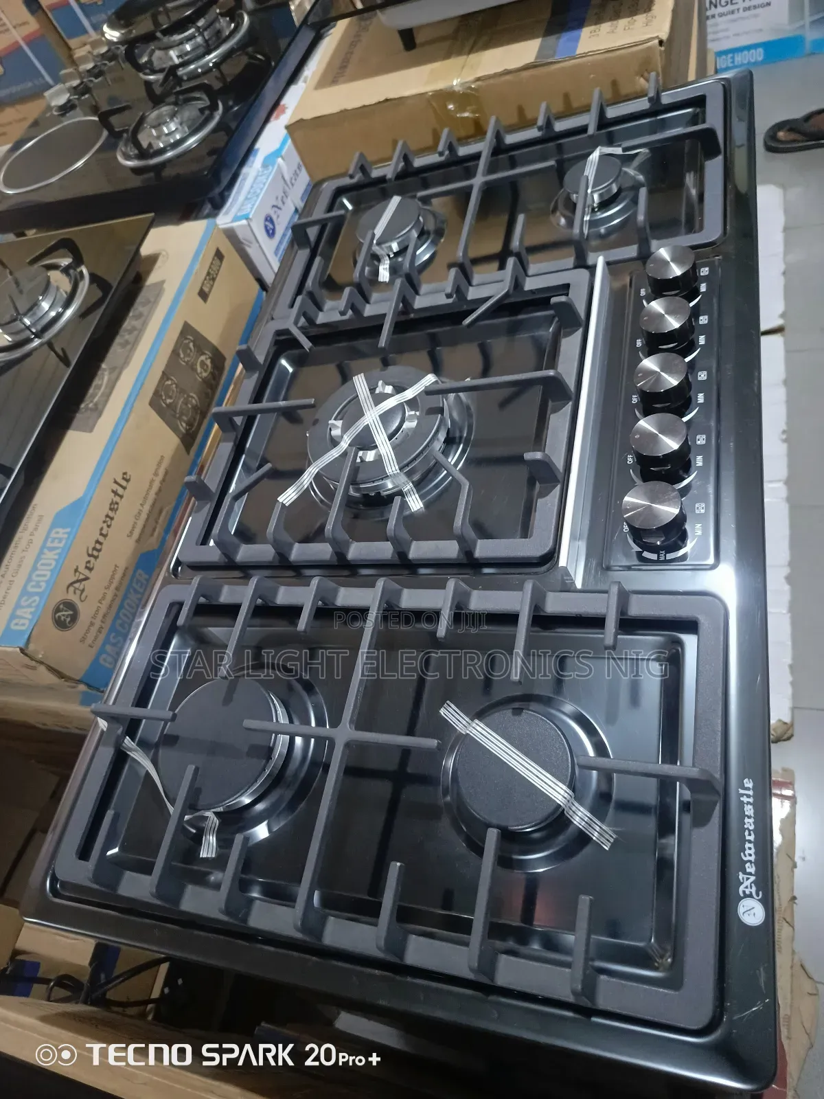 5 Gas Burners Built-in Stainless Newcastle