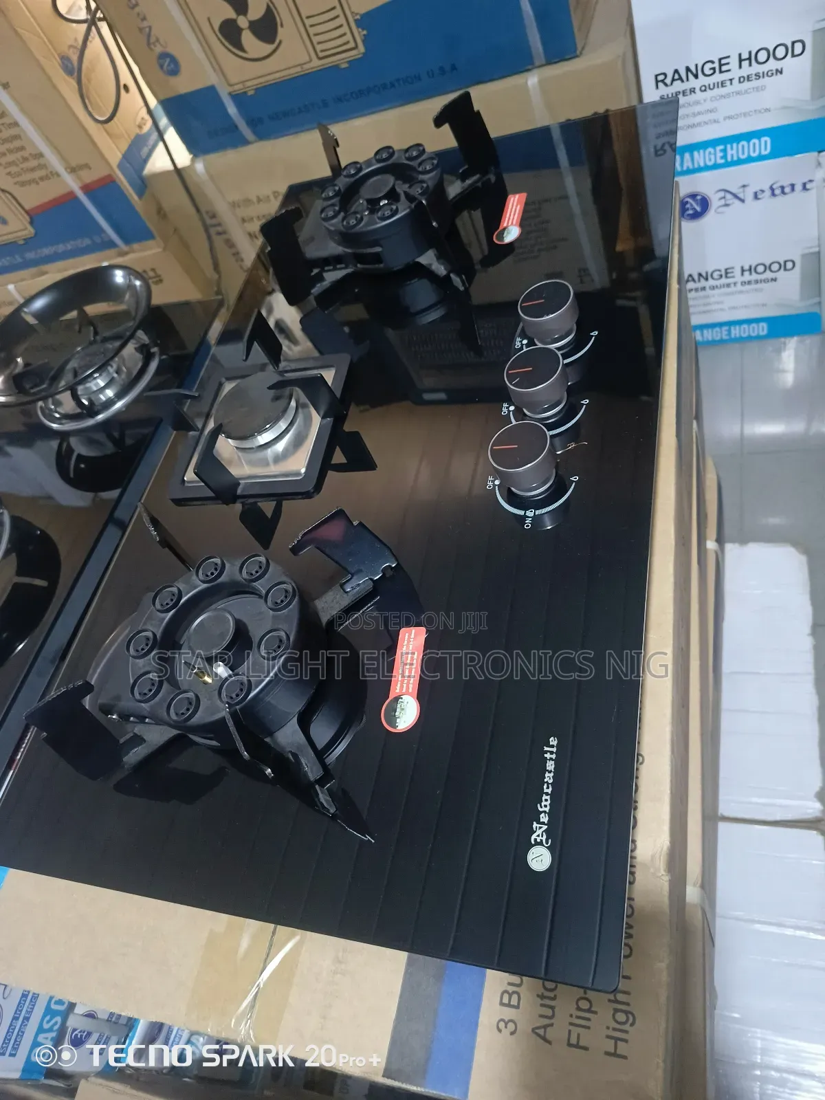3 Gas Glass Top New Burners Newcastle