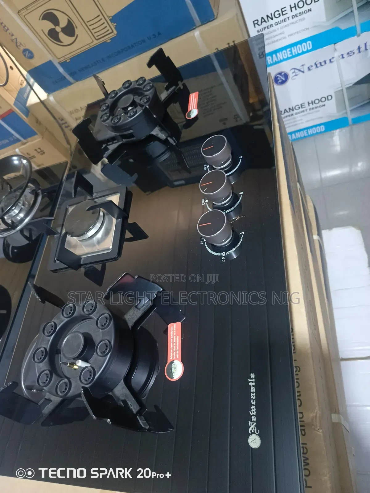3 Gas Glass Top New Burners Newcastle
