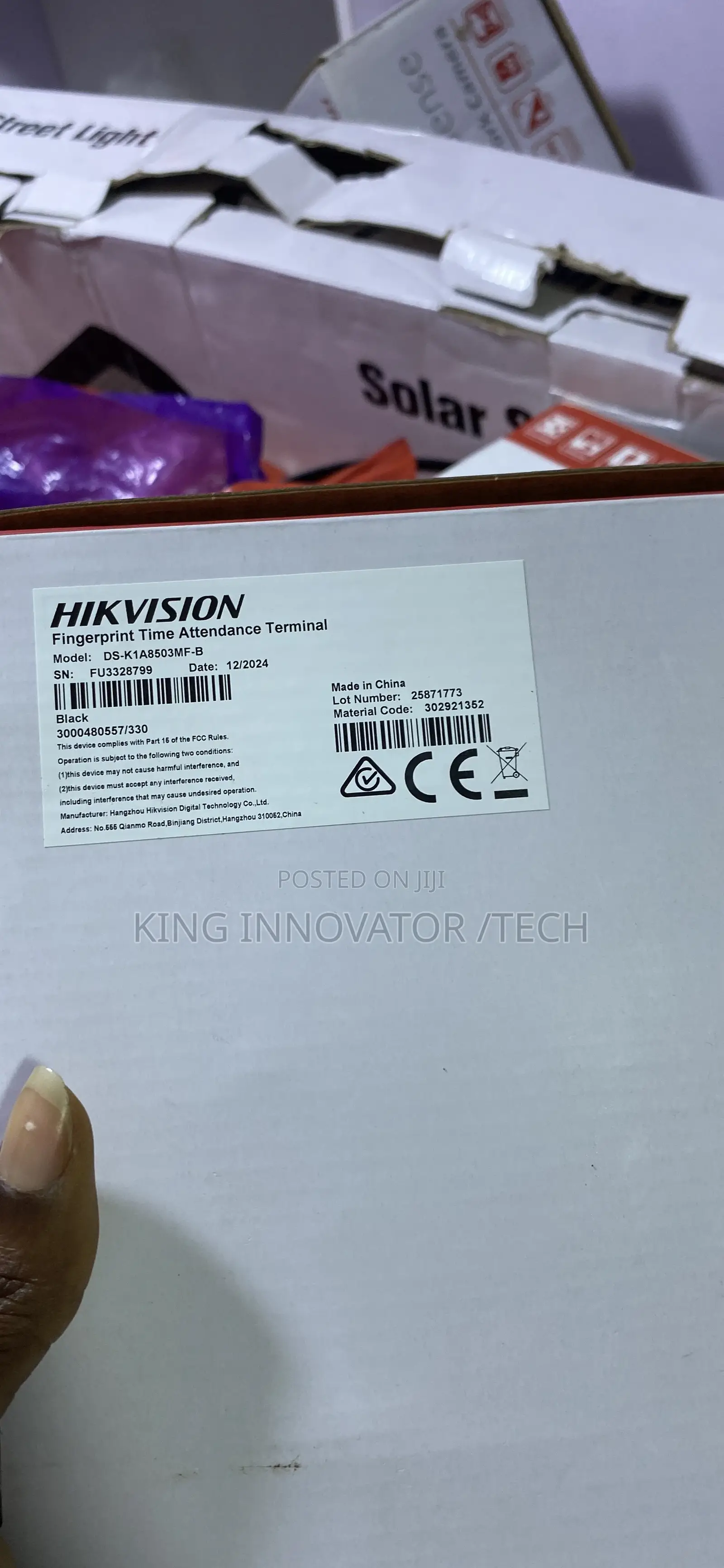 Fingerprint Time Attendance Terminal Ds-K1a8503mf-B