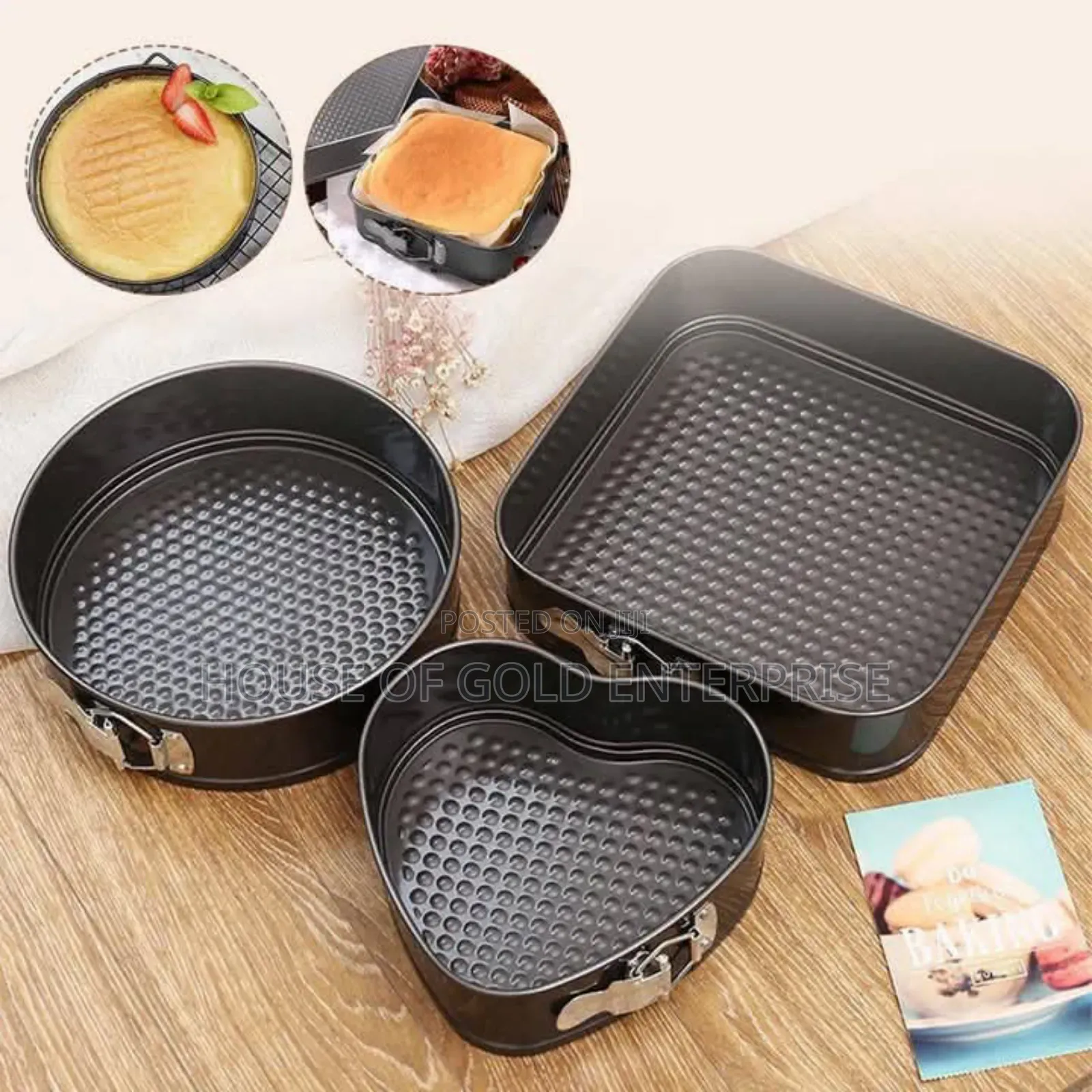 3-piece Springform Cake Pan Set