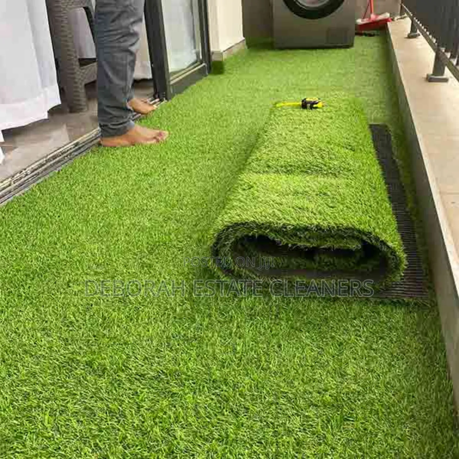 Perfectly Laid Carpet Grass Installation