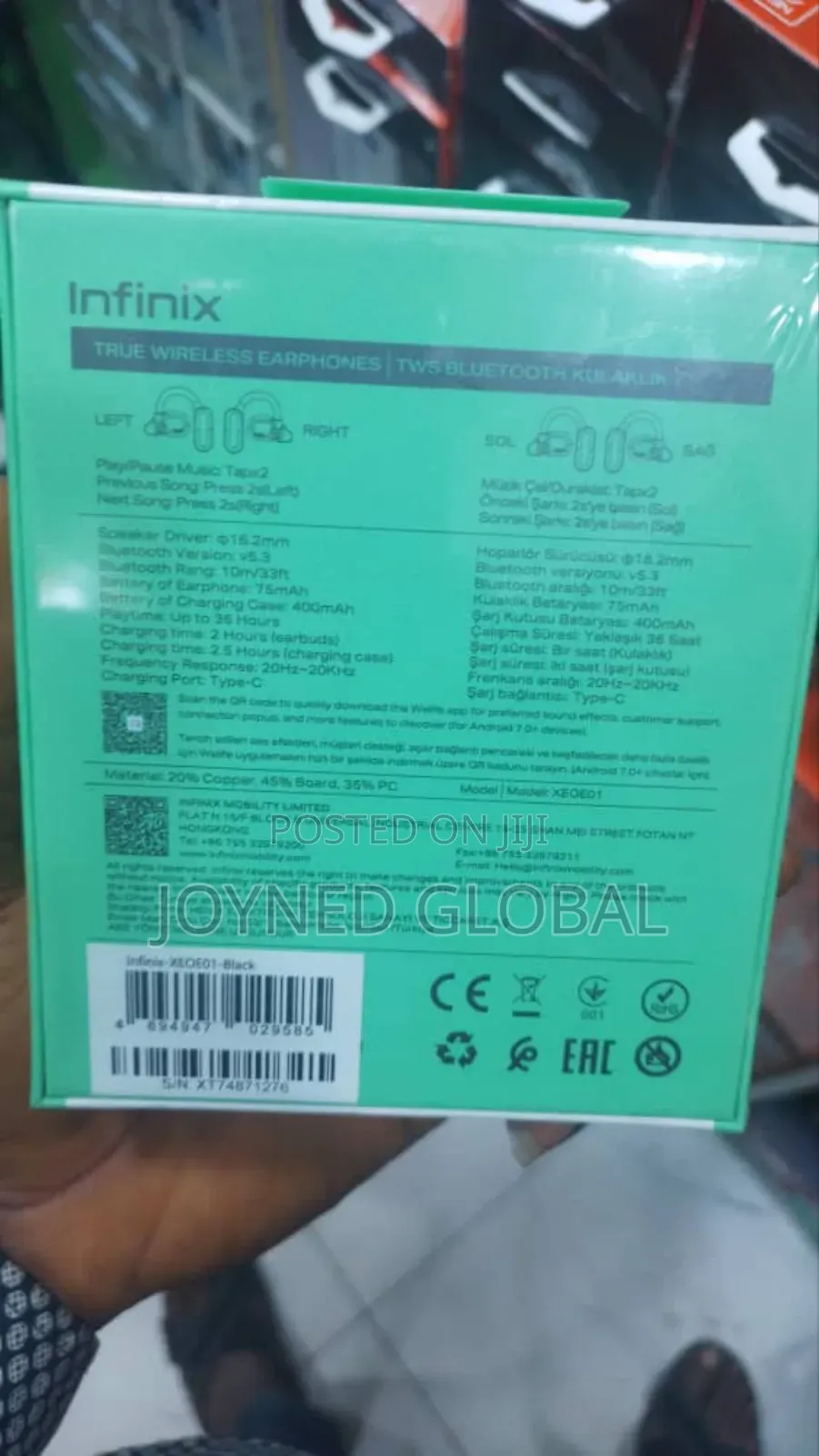 Infinix Xbuds N4 Pro With Active Noise Cancellation