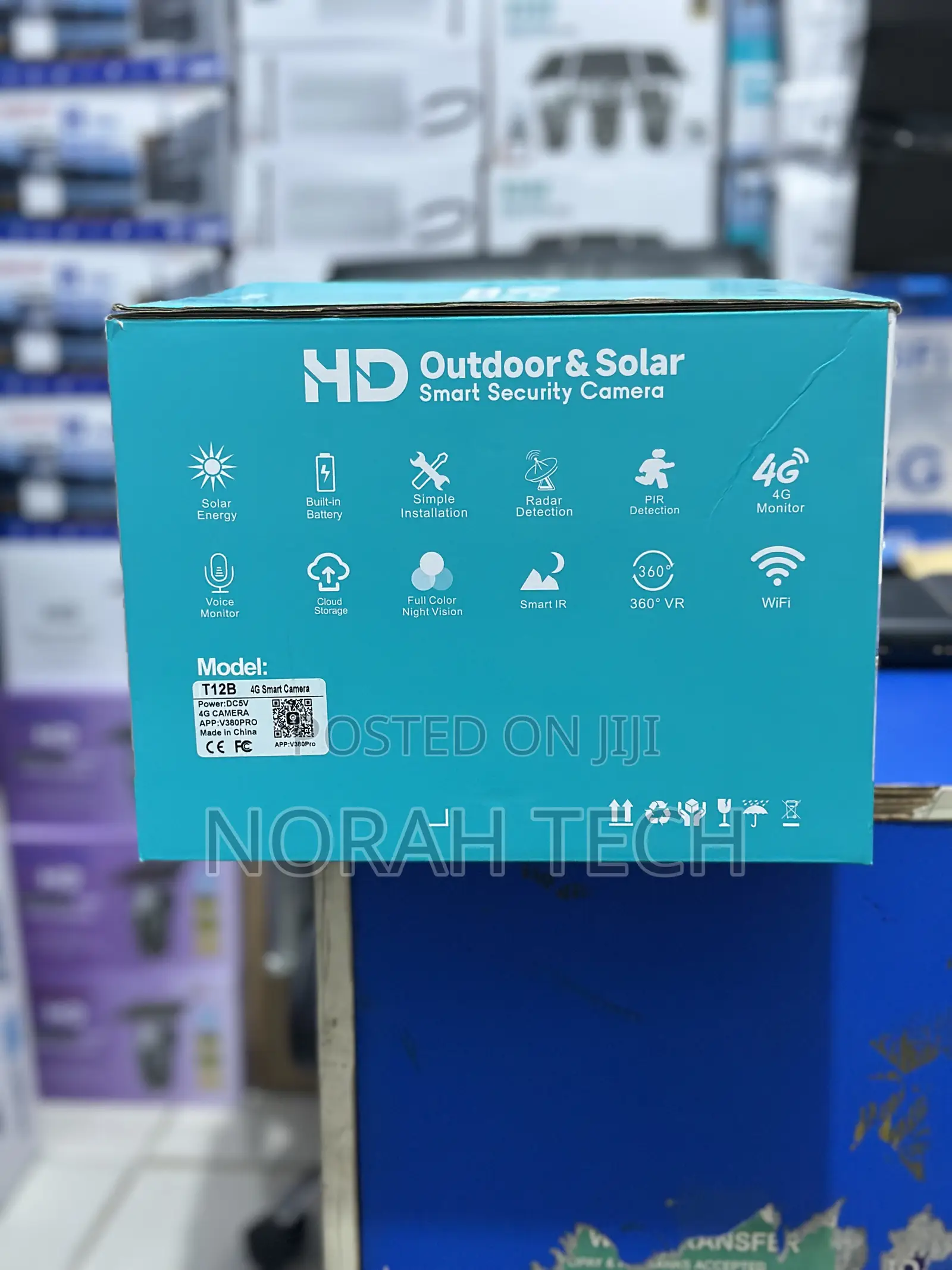4g Triple Lens V380 Hd Outdoor Solar Camera