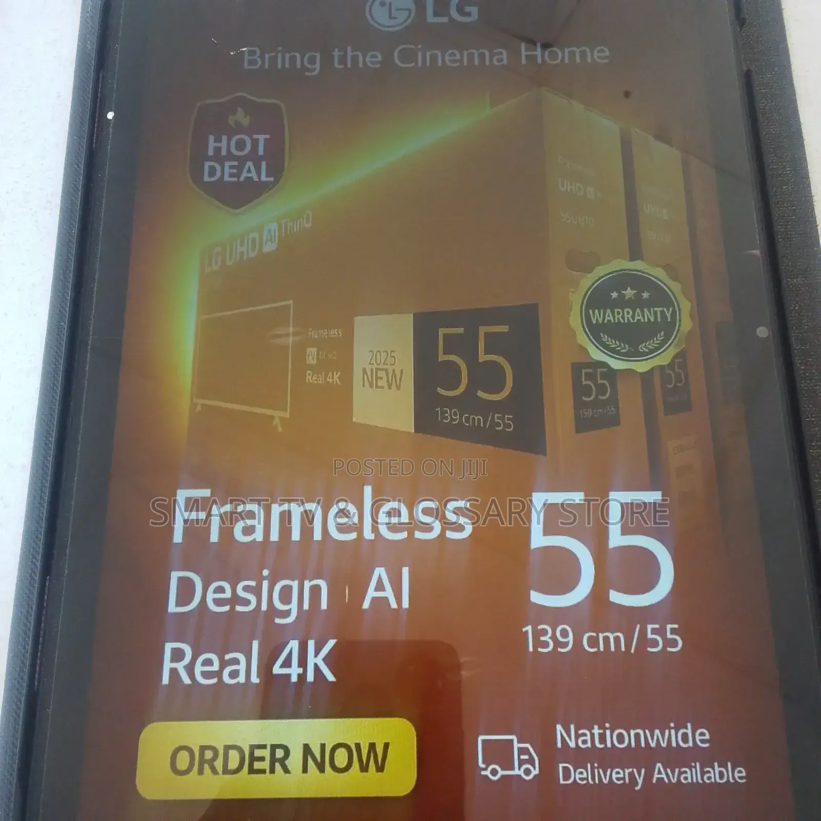 55 Inches Frameless Smart Tv With Gameplay Mode