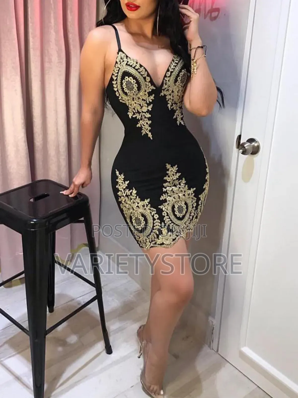Sexy Summer Party Halter Dress Sleeveless Slim-Fit Mini Dress