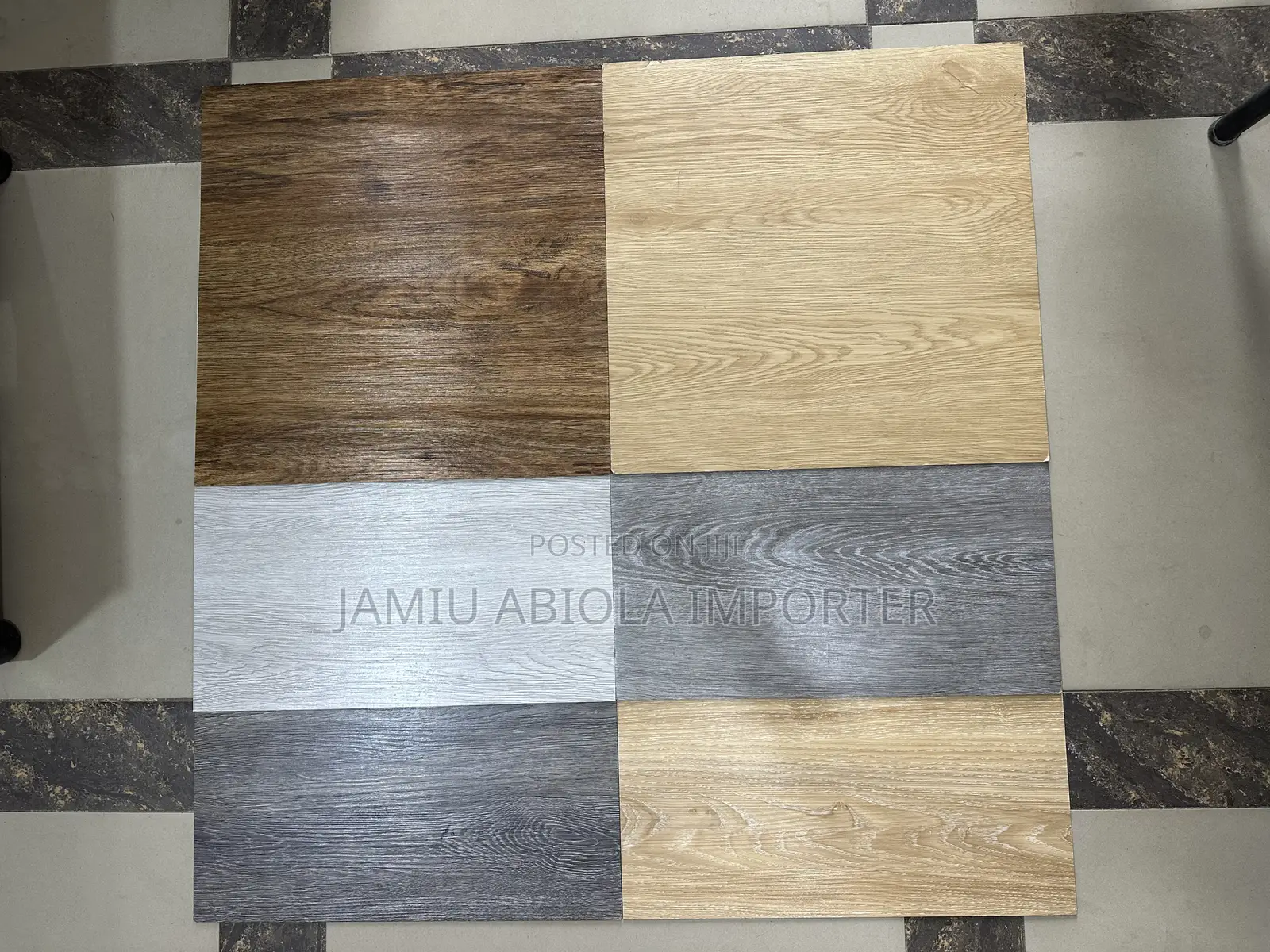Vinly Wood Rubber Tiles 460x460 Square