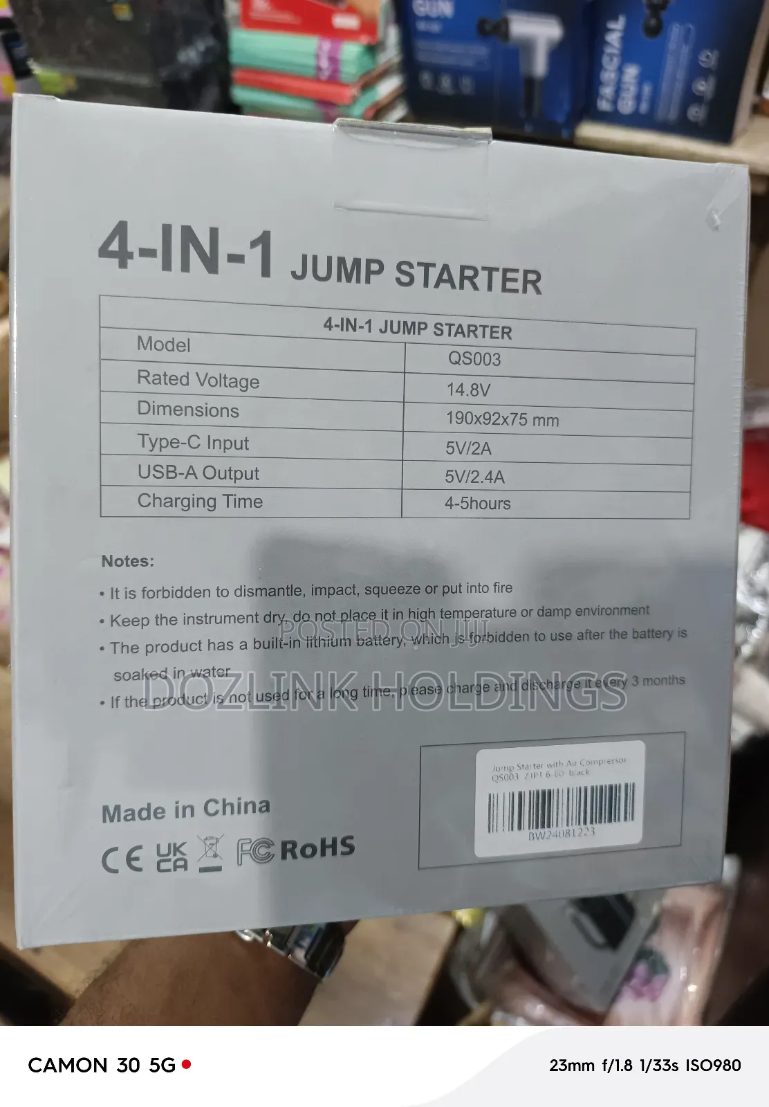 4 In 1 Jump Starter