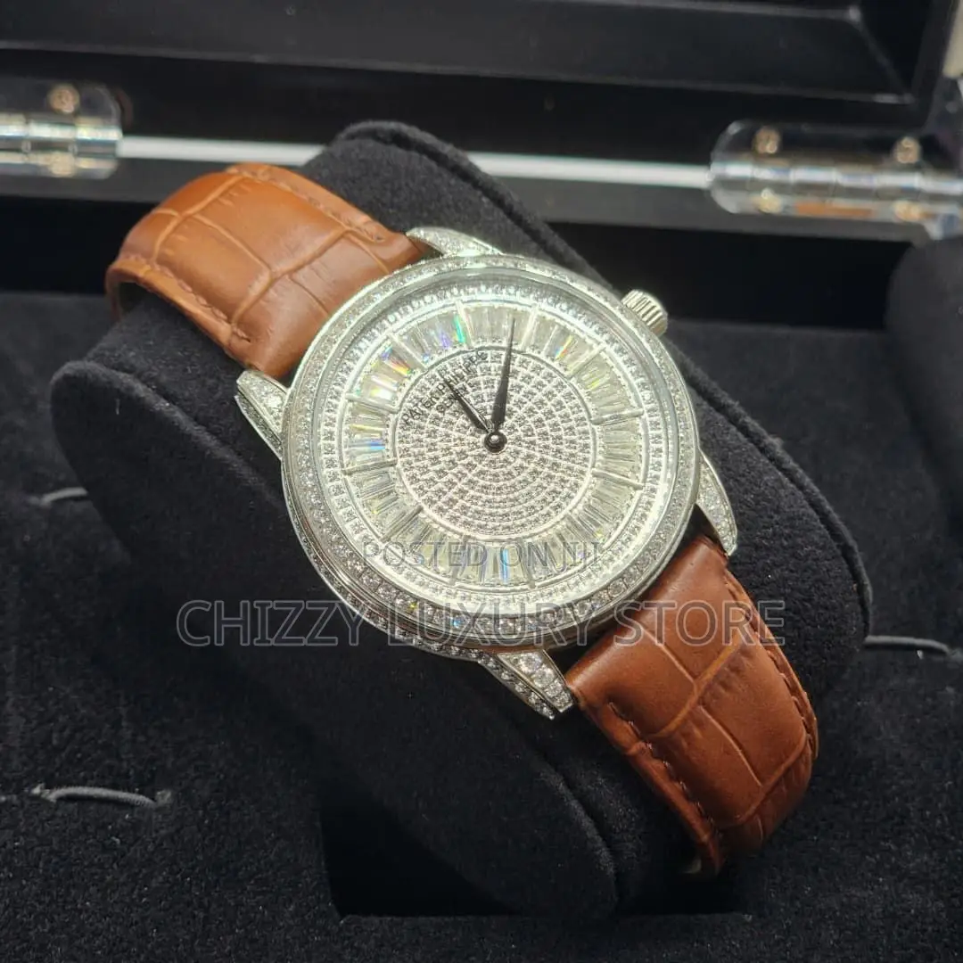 Patek Philippe Quality Luxury Iced Face Wristwatch