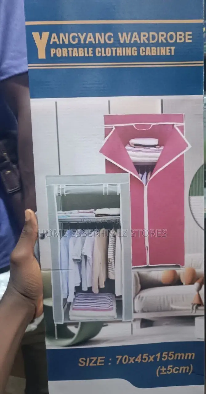 Single Canvas Foldable Fabric Wardrobe - Single Phase