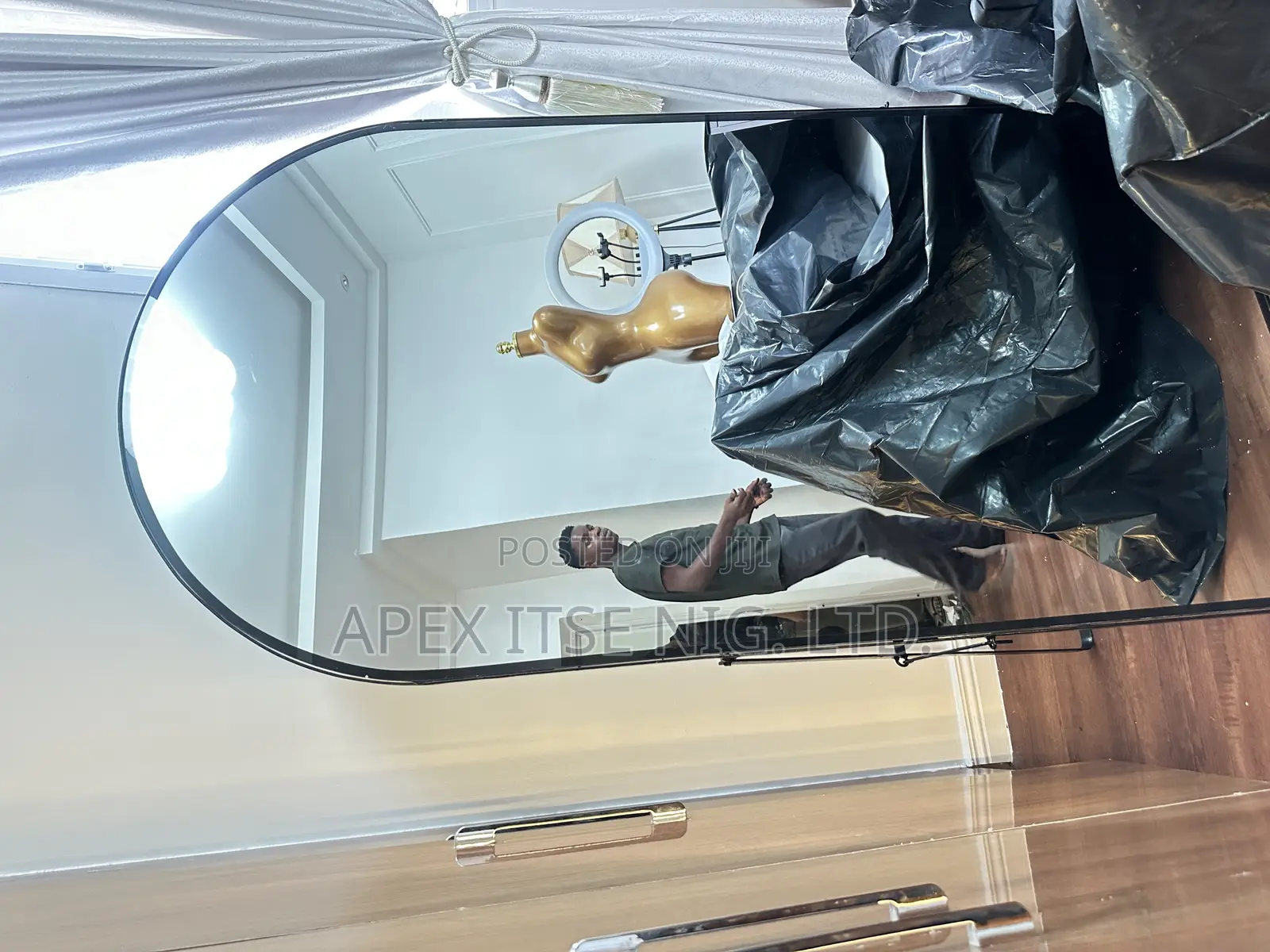 Mirror With Metal Stand Frame