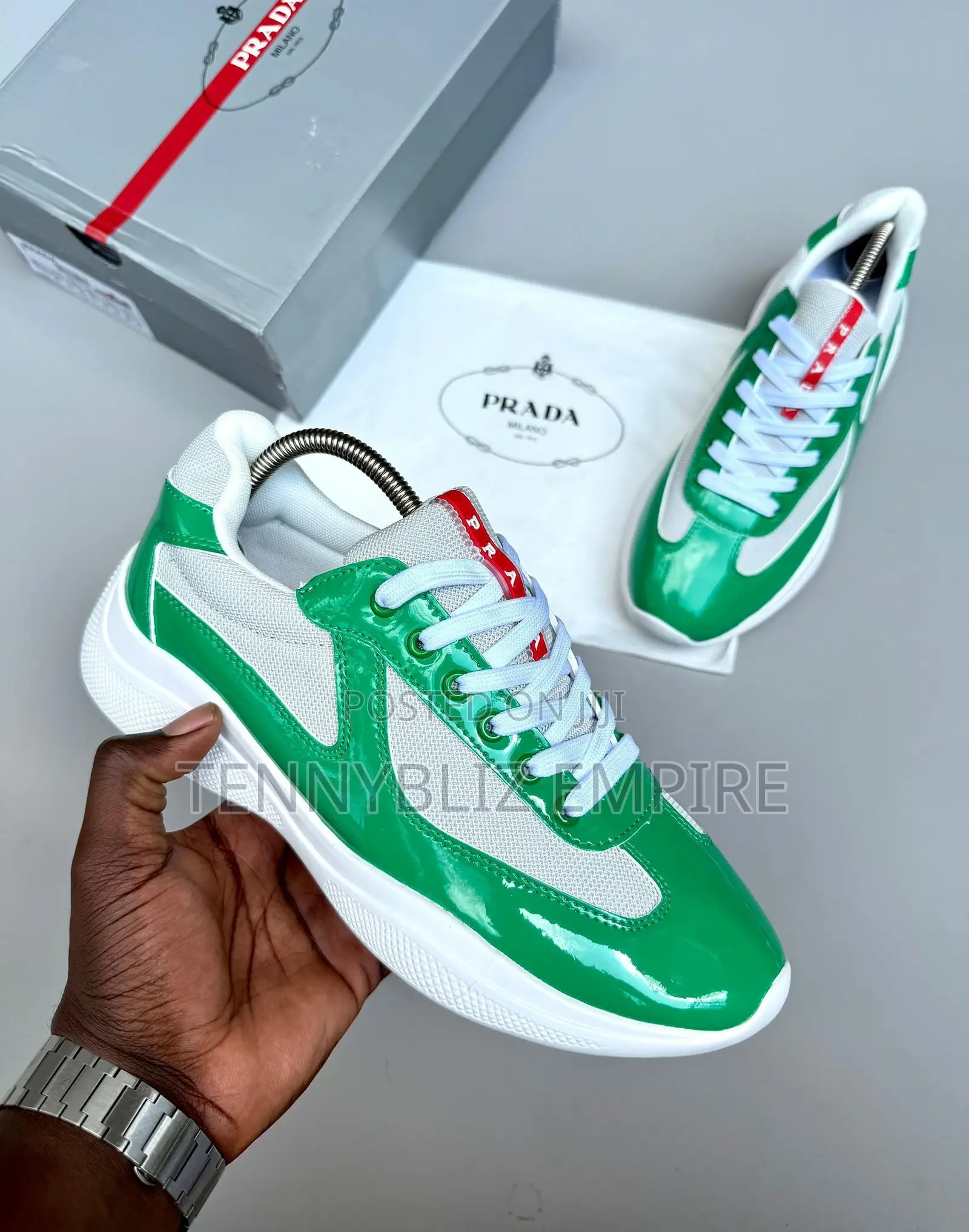Davido-Inspired Latest Prada America Cup Sneakers