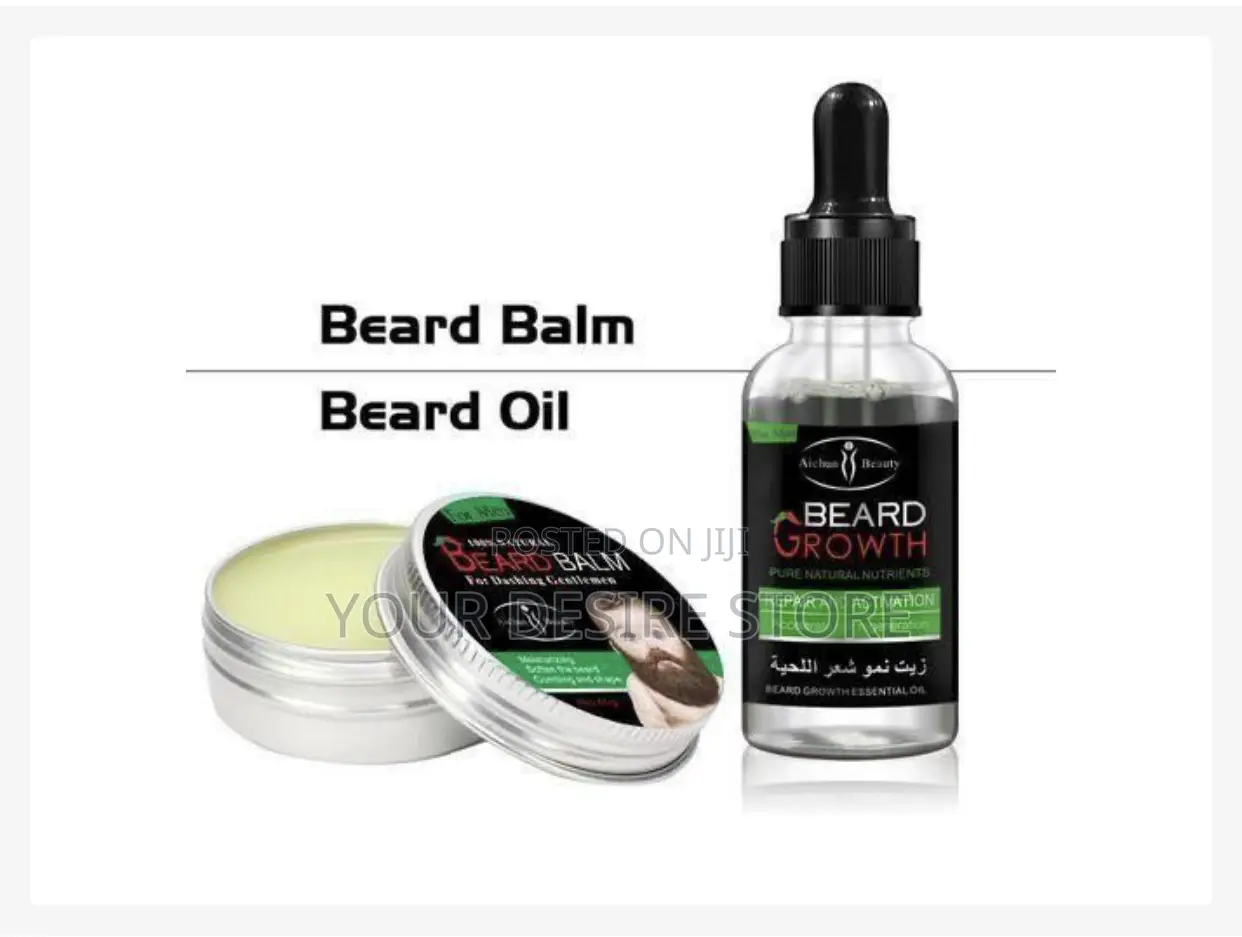 Aichun Beauty Beard Oil Instant Facial Rapid Beard Growth With Balm