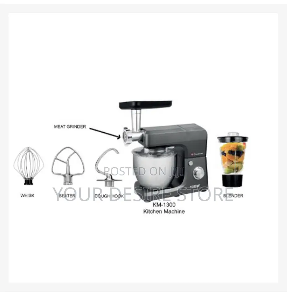 Binatone 3-in-1 Kitchen Machine and Yam Pounder (Km-1300) + Warranty