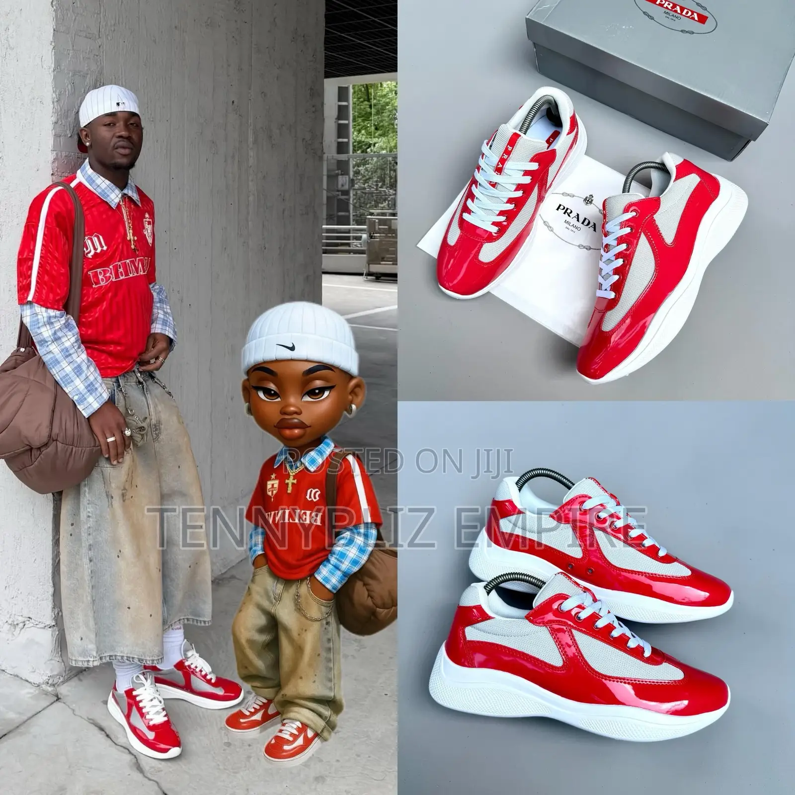 Davido-Inspired Latest Prada America Cup Sneakers